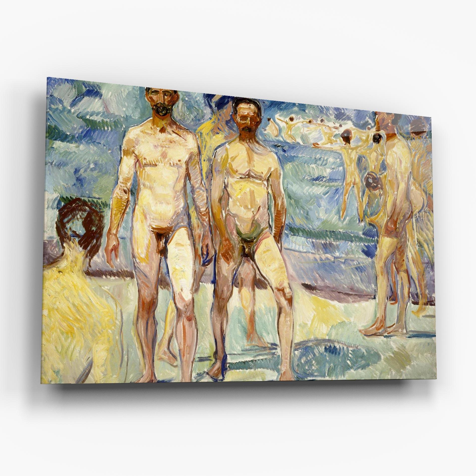 Стъклена картина Bathing Men mockup 6