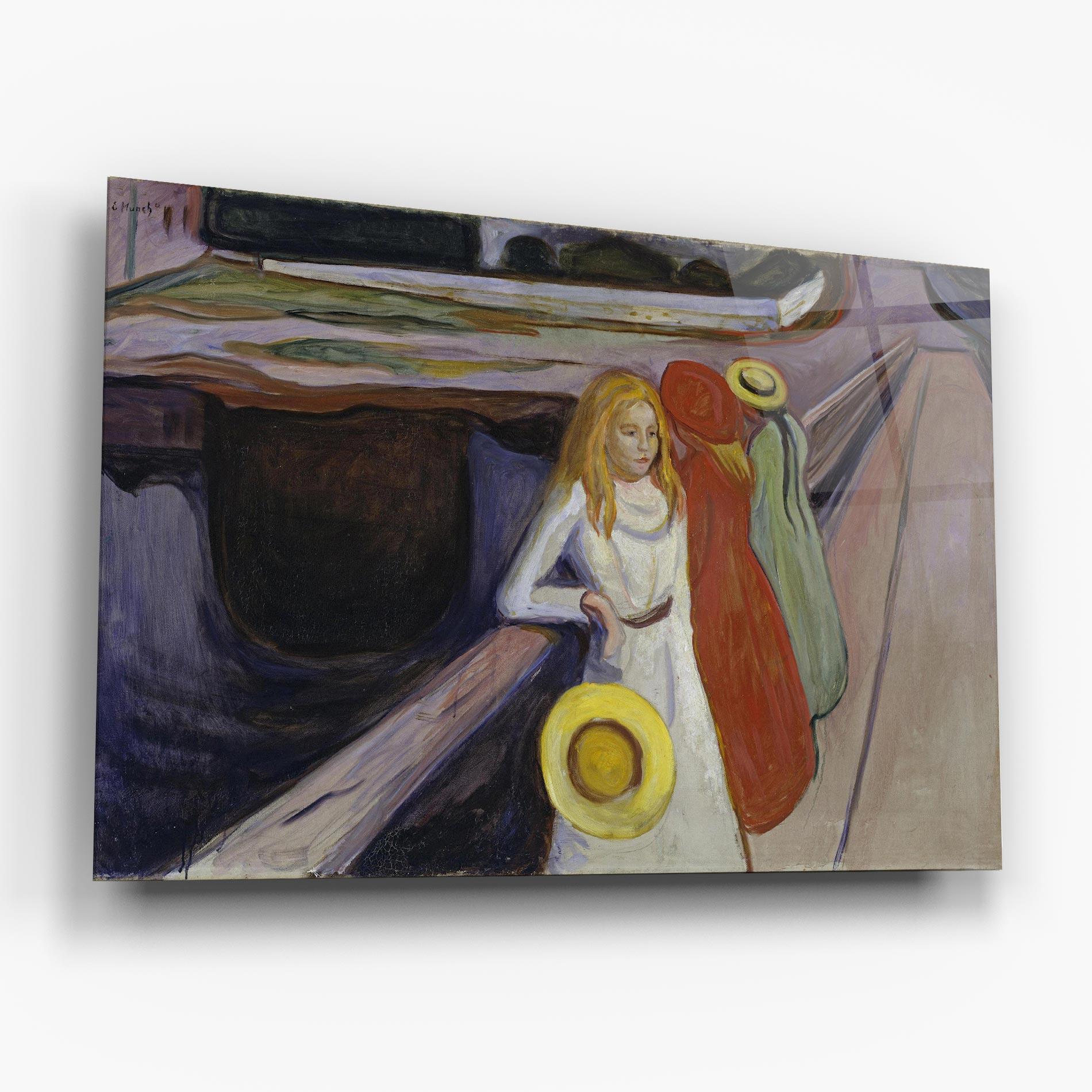 Стъклена картина Bridge Girls mockup 6