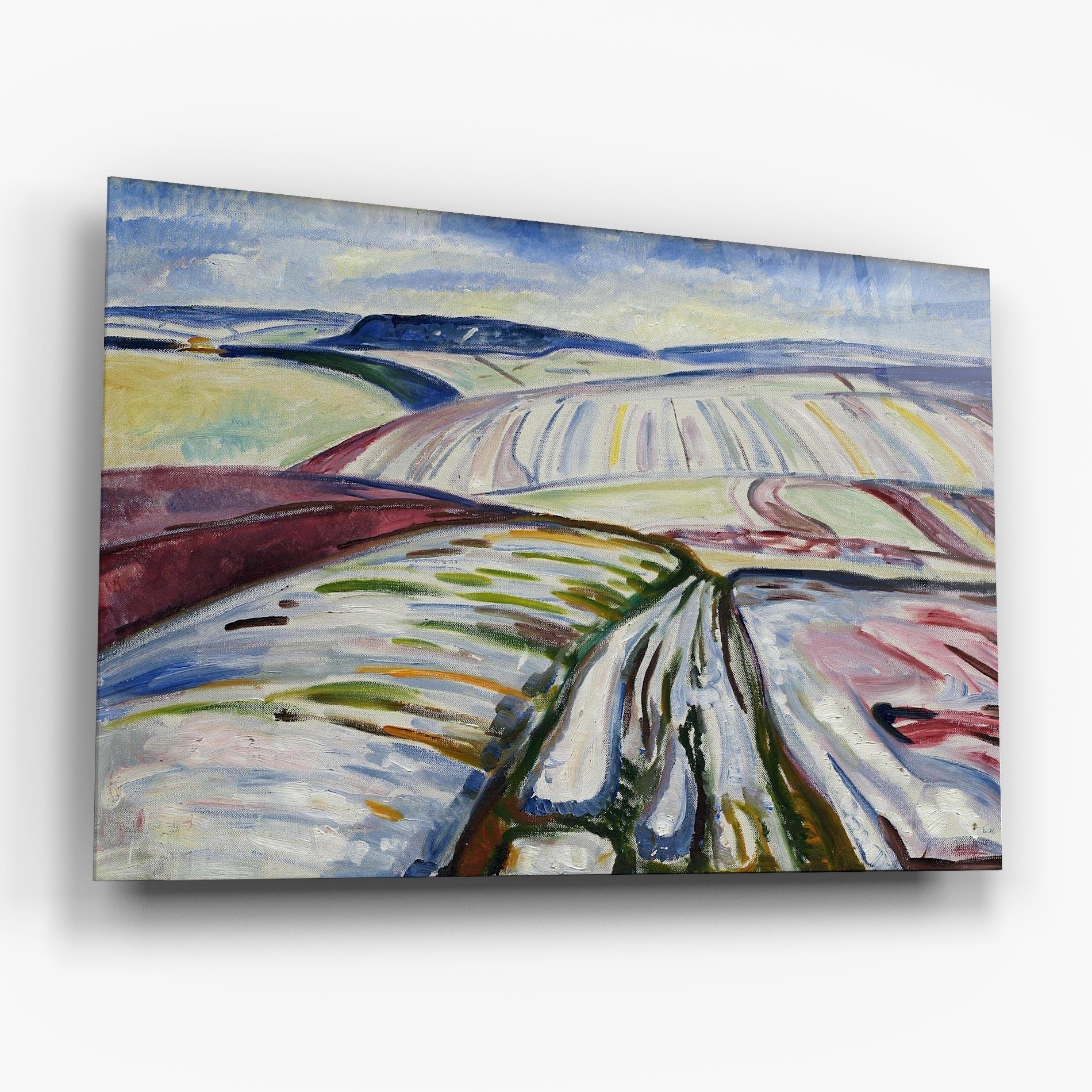 Стъклена картина Field In Snow mockup 6