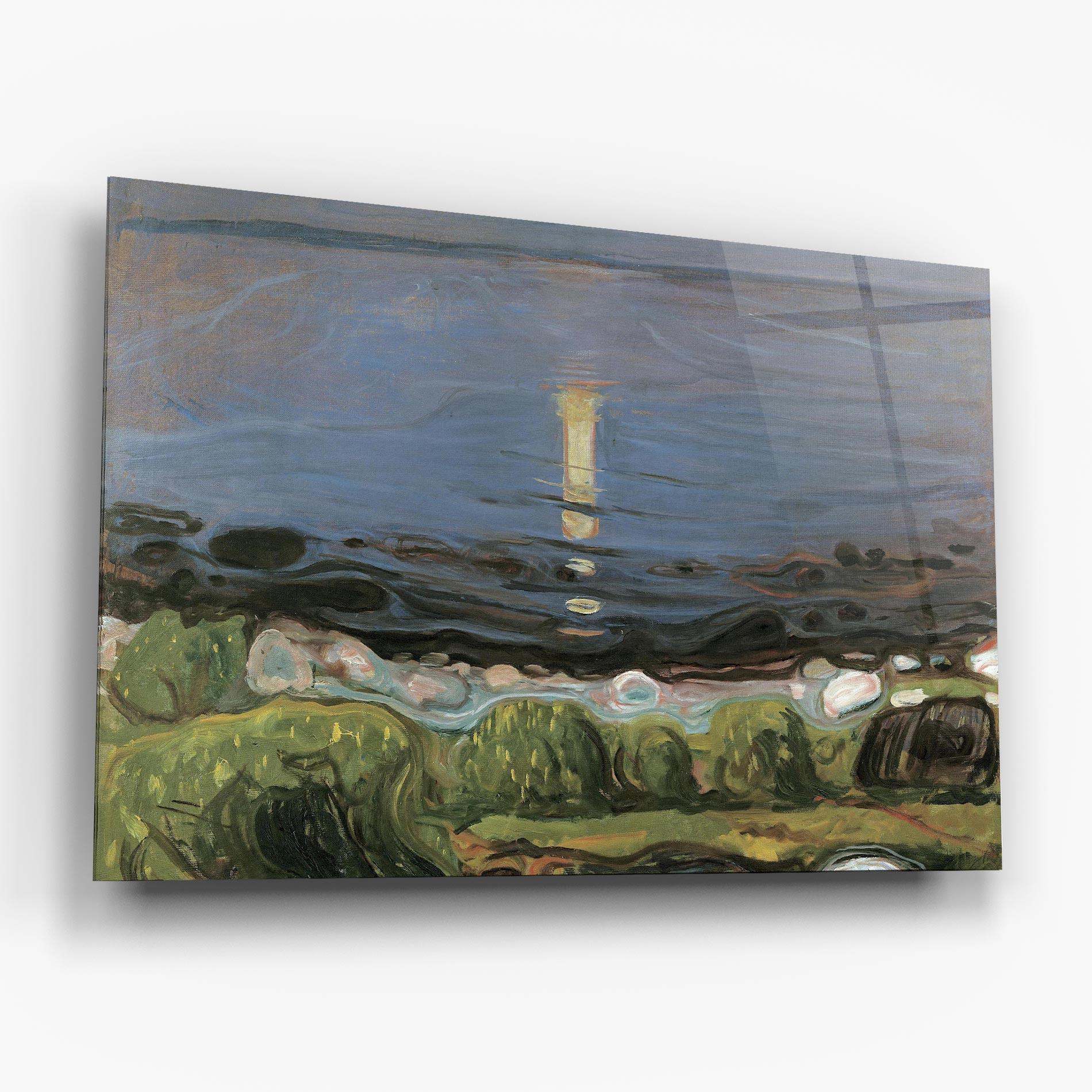 Стъклена картина Summer Night Beach mockup 6