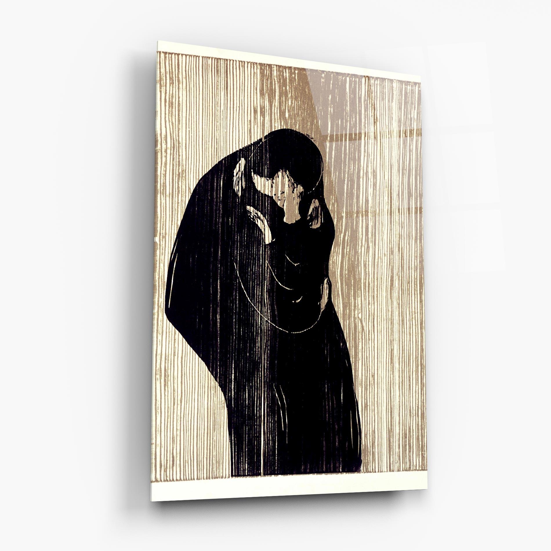 Стъклена картина Kiss mockup 6