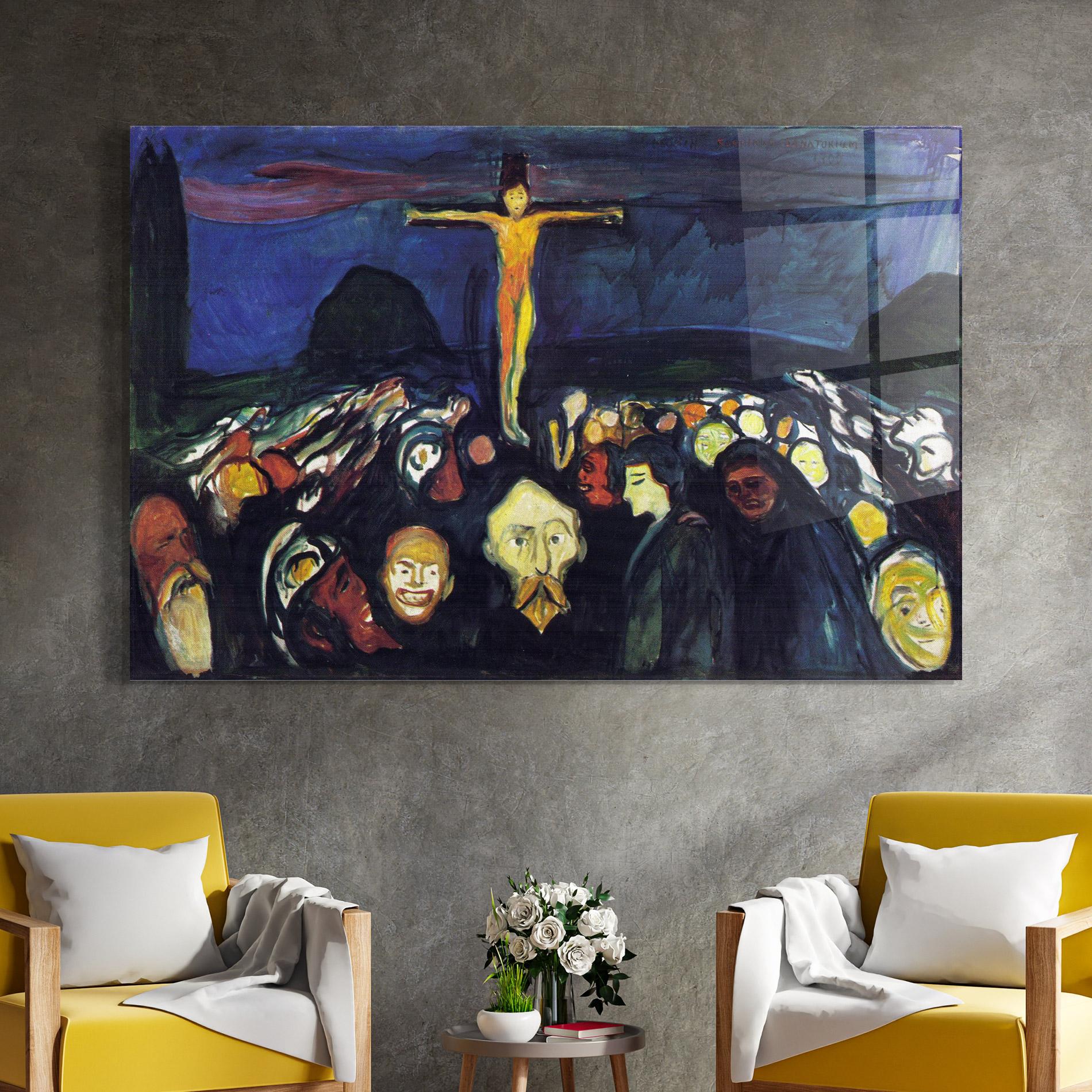 Стъклена картина Golgotha mockup 4