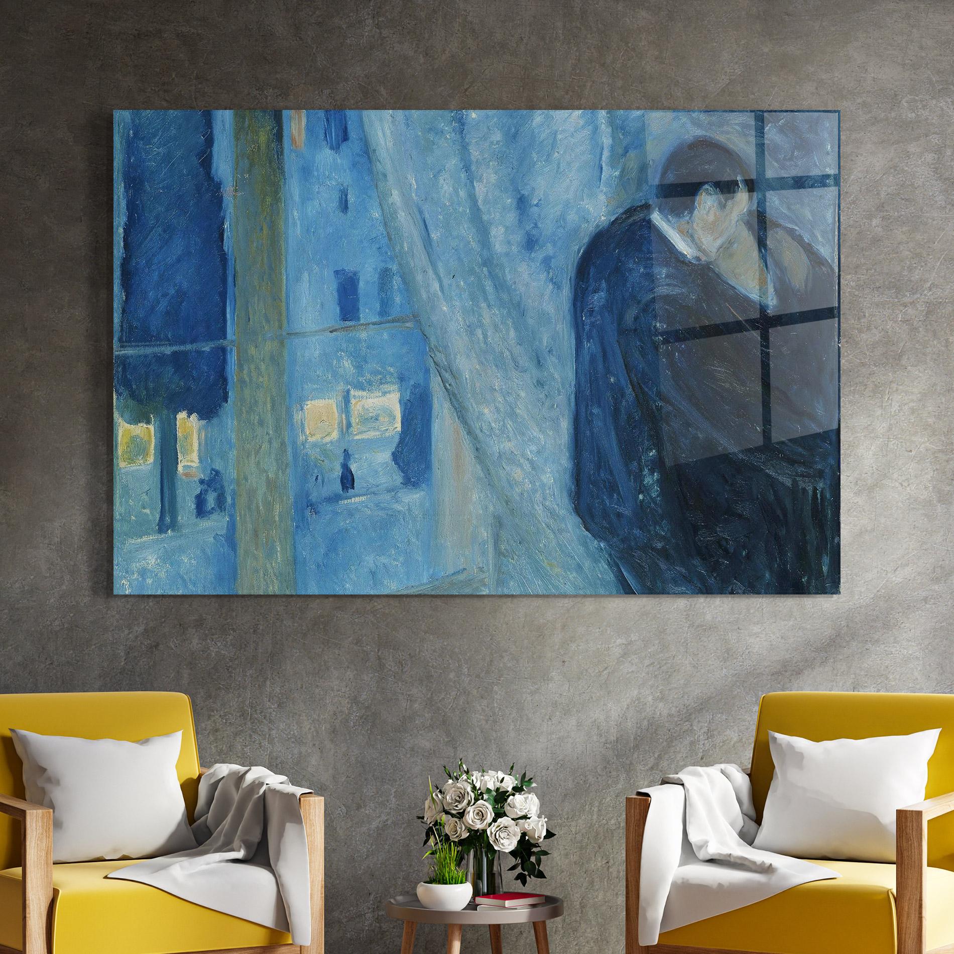 Стъклена картина Kiss By The Window mockup 4