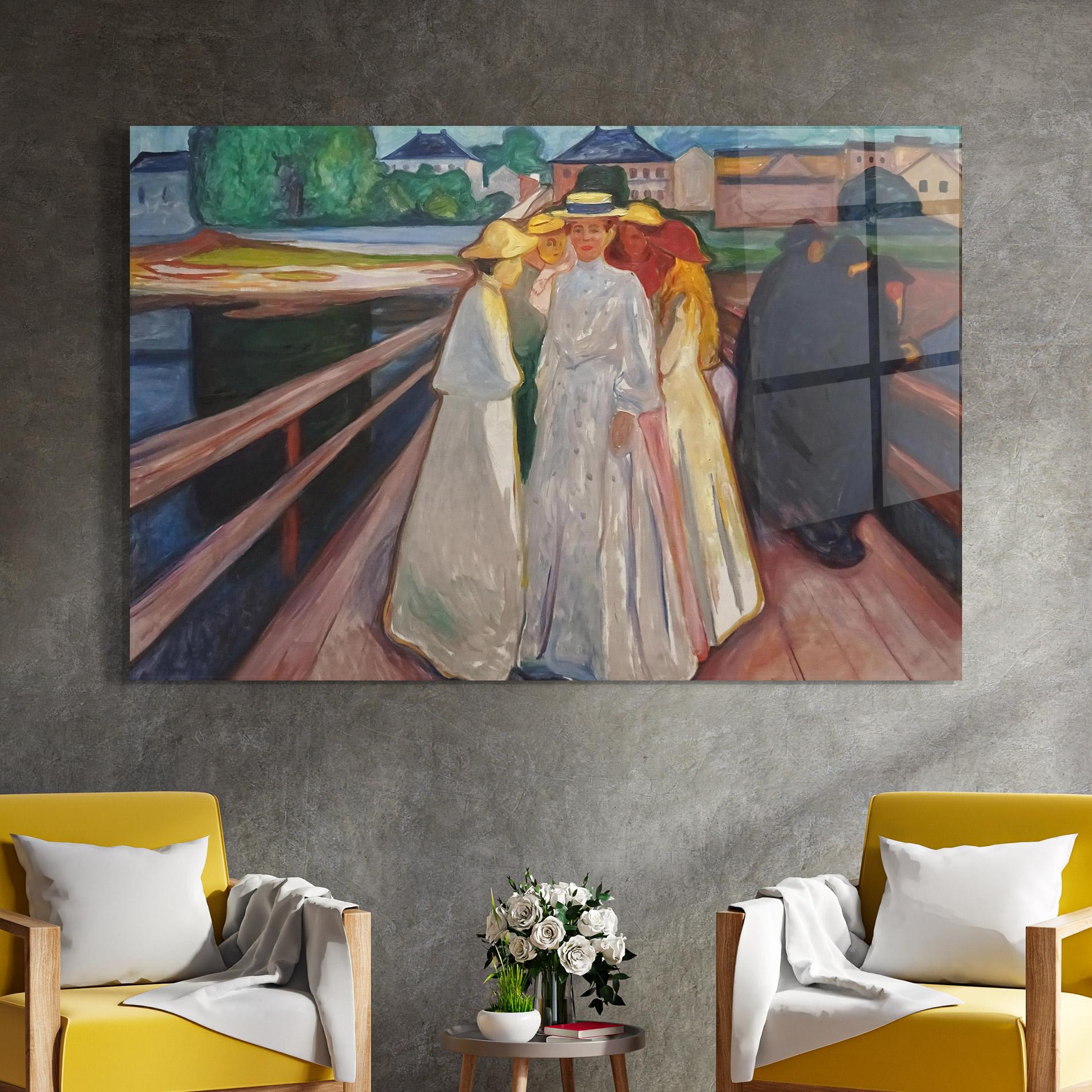 Стъклена картина Munch Art mockup 4