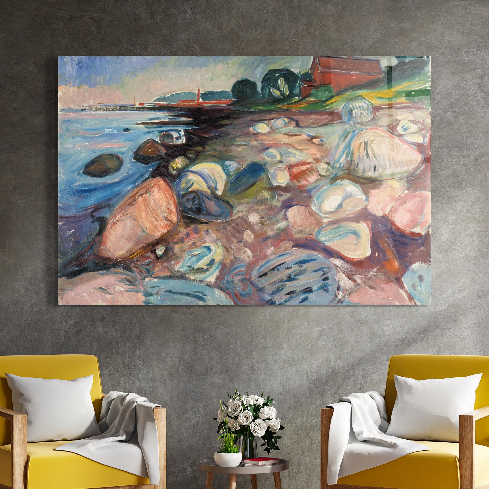 Стъклена картина Shore Red House mockup 4