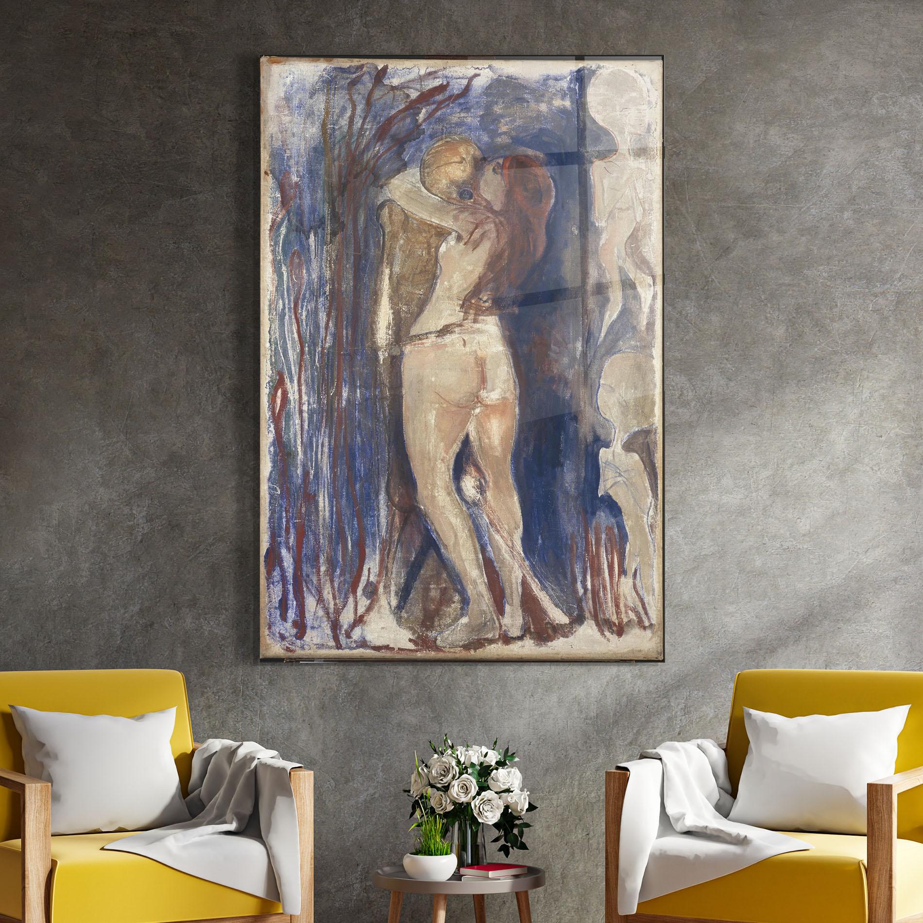 Стъклена картина Death And Life mockup 4