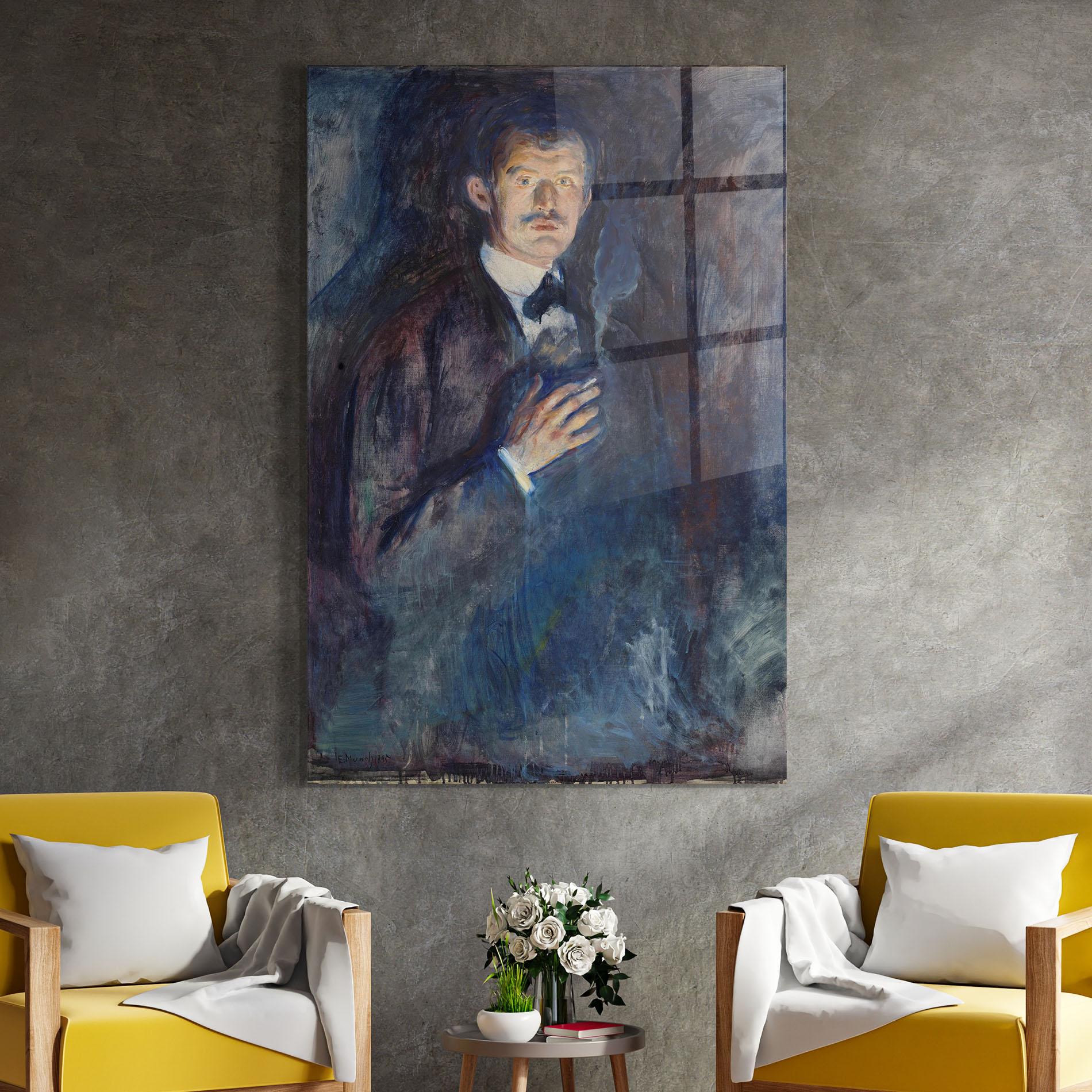 Стъклена картина Self Burning Cigarette mockup 4