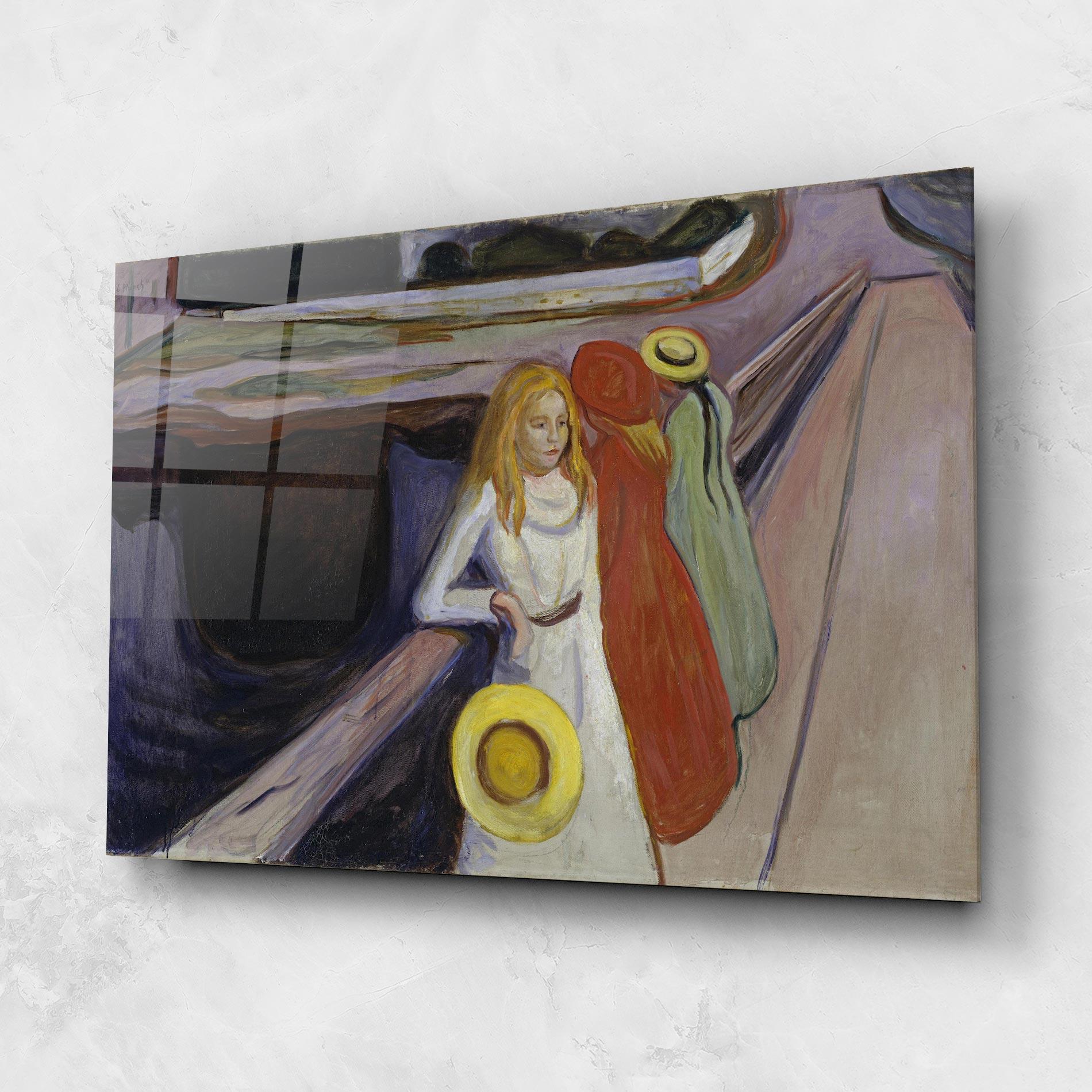 Стъклена картина Bridge Girls mockup 1