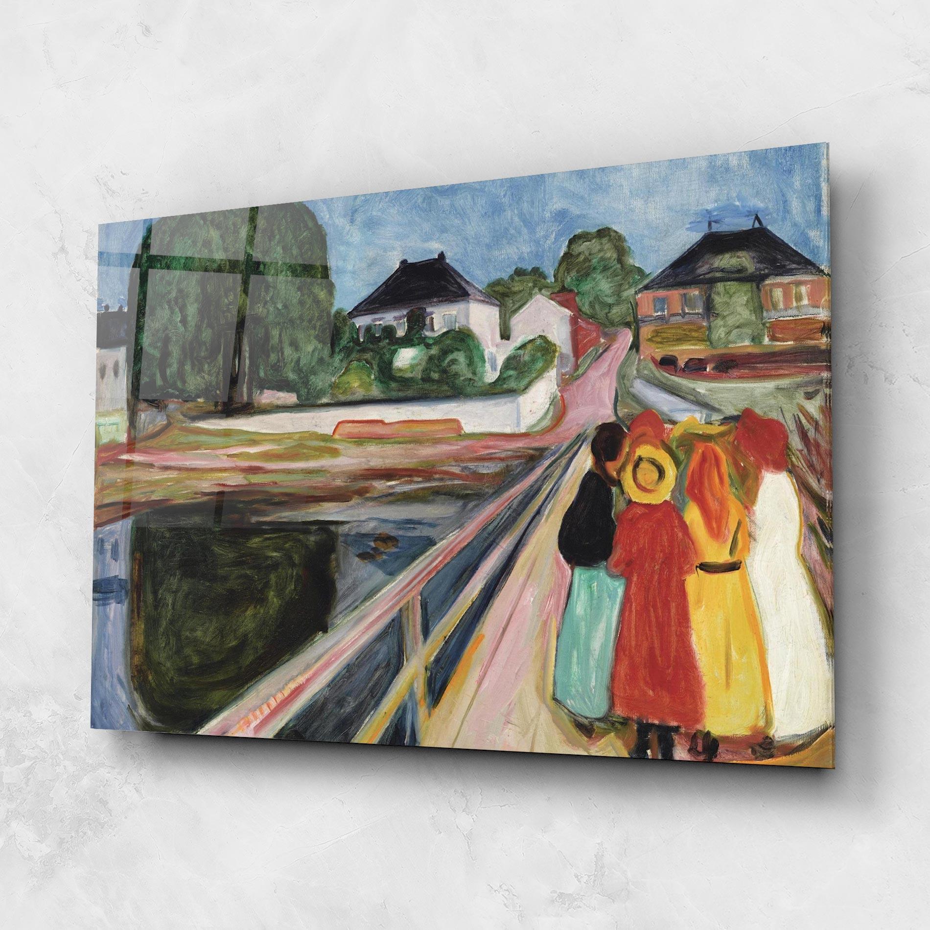 Стъклена картина Pikene Pa Broen mockup 1