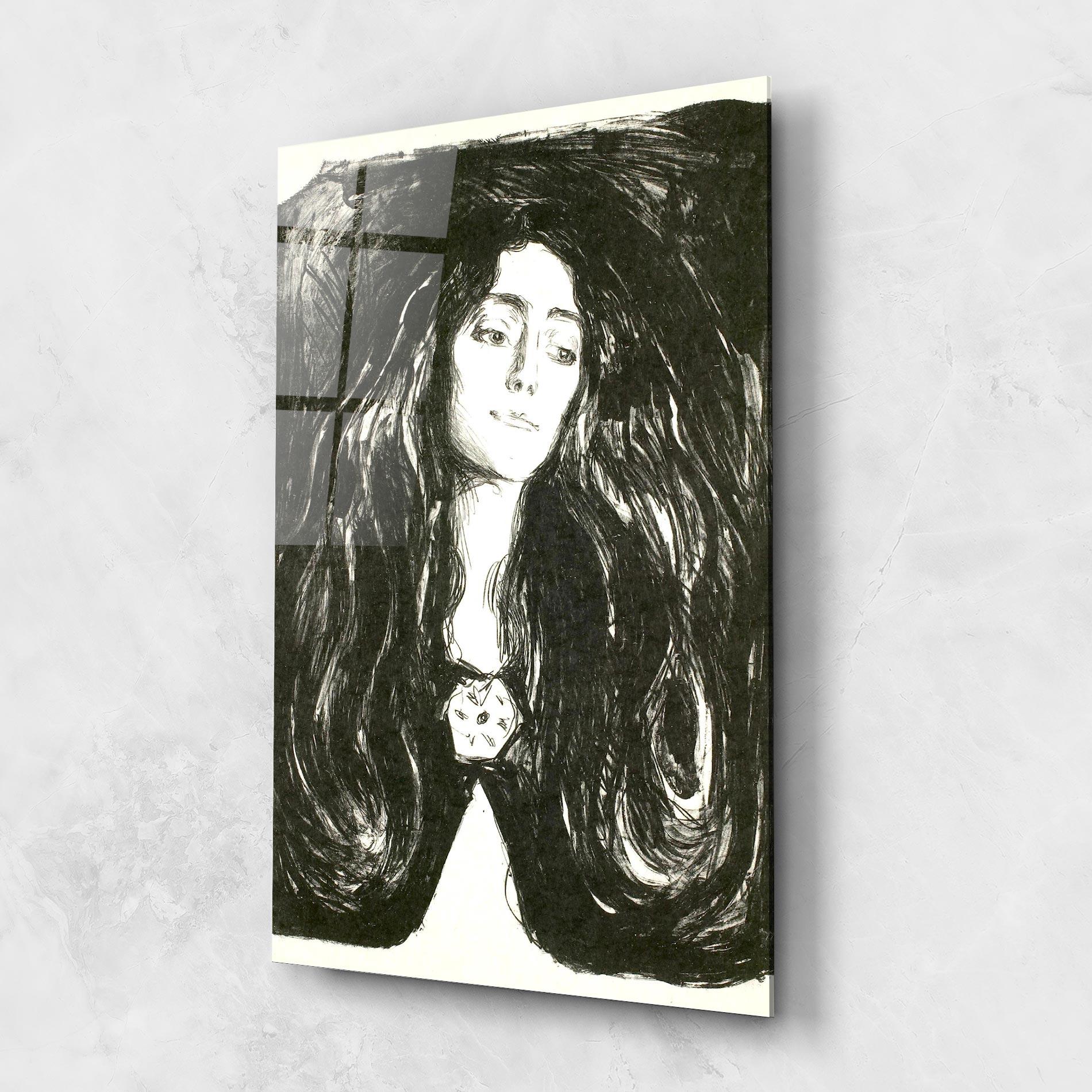 Стъклена картина The Brooch Eva Mudocci mockup 1