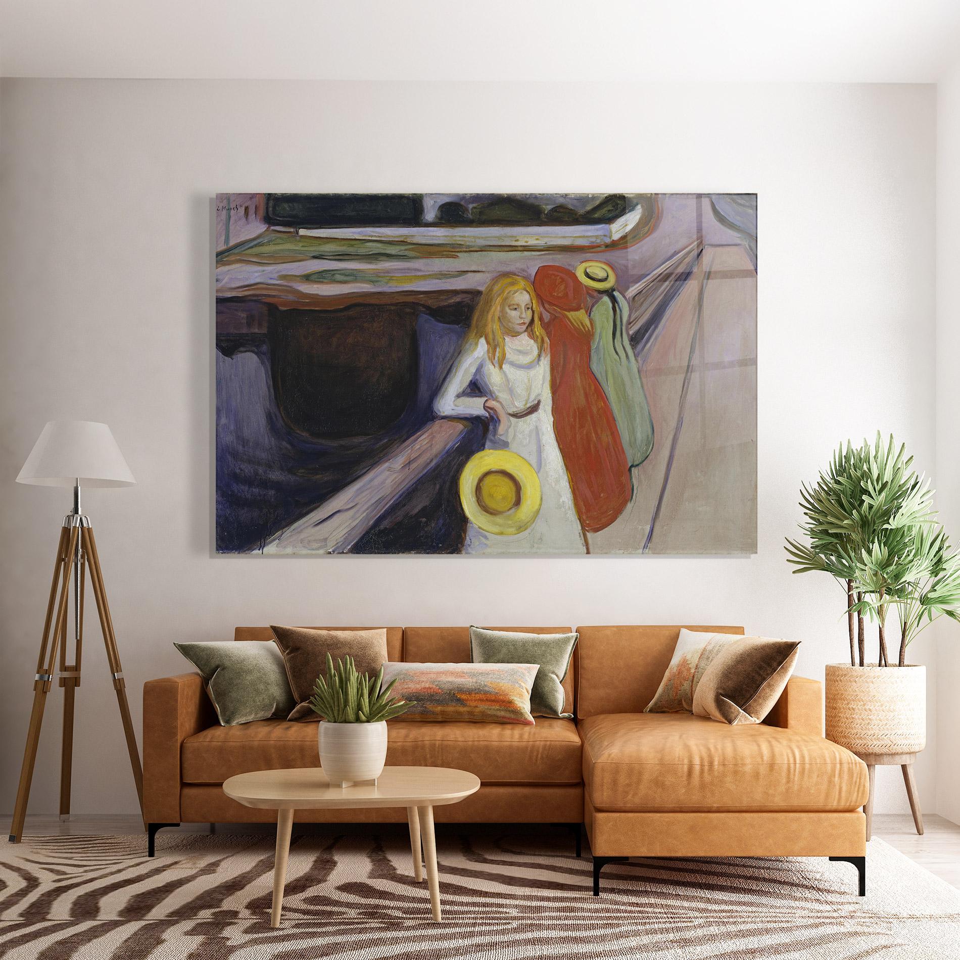 Стъклена картина Bridge Girls mockup 7