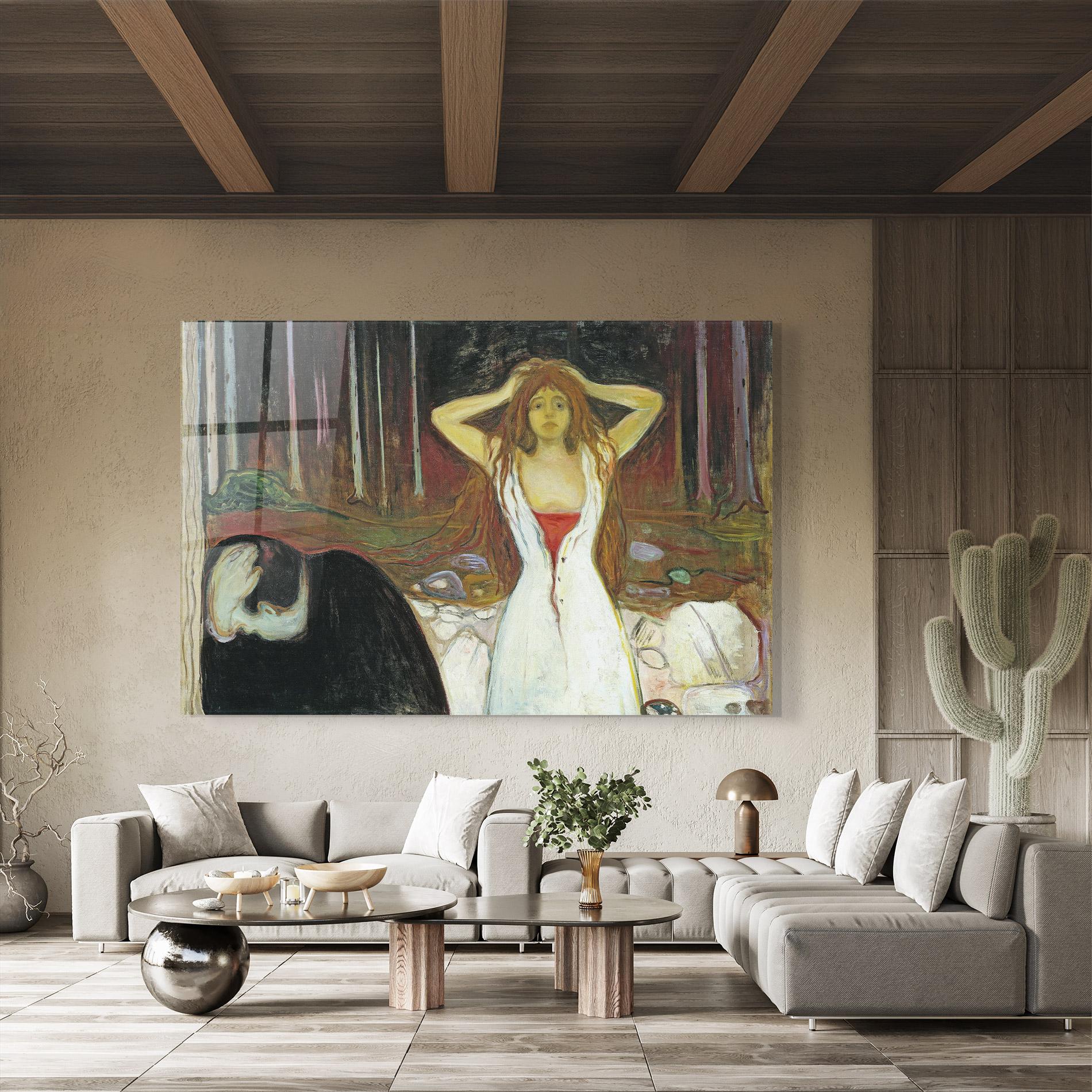 Стъклена картина Ashes mockup 8