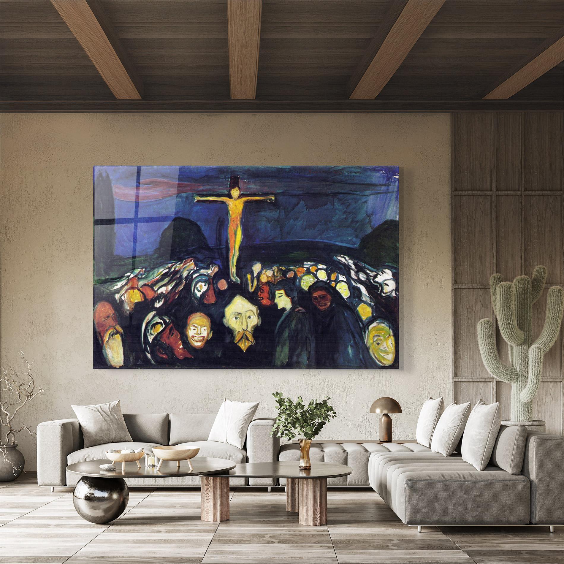 Стъклена картина Golgotha mockup 8