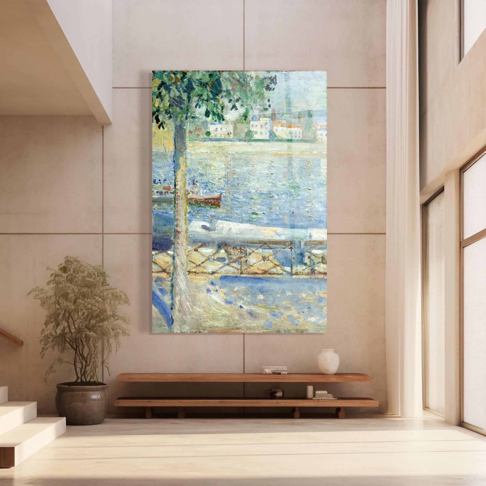 Стъклена картина Seine At Saint mockup 8