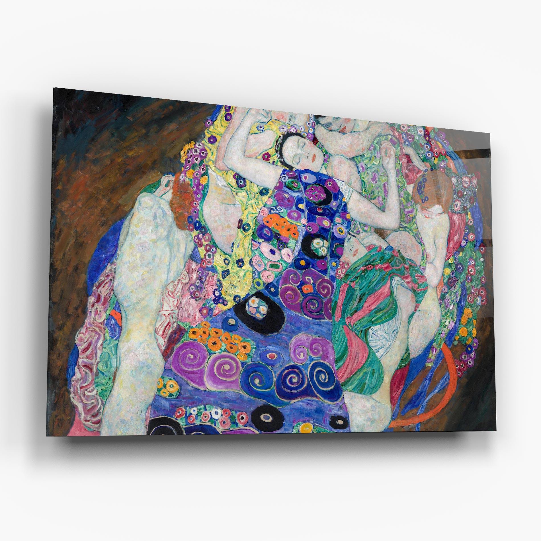 Стъклена картина Klimt Die Jungfrau mockup 6