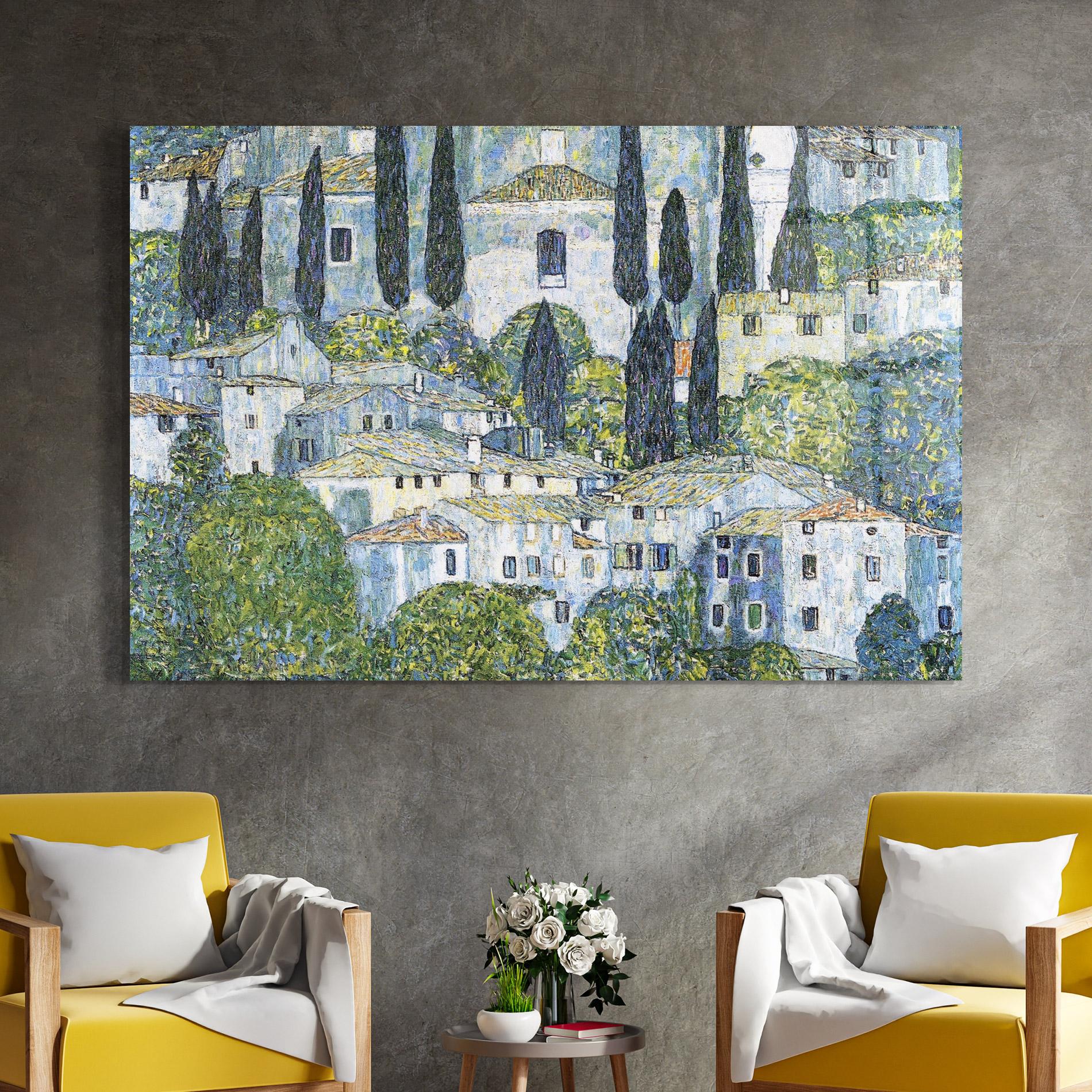 Стъклена картина Kirche In Cassone mockup 4