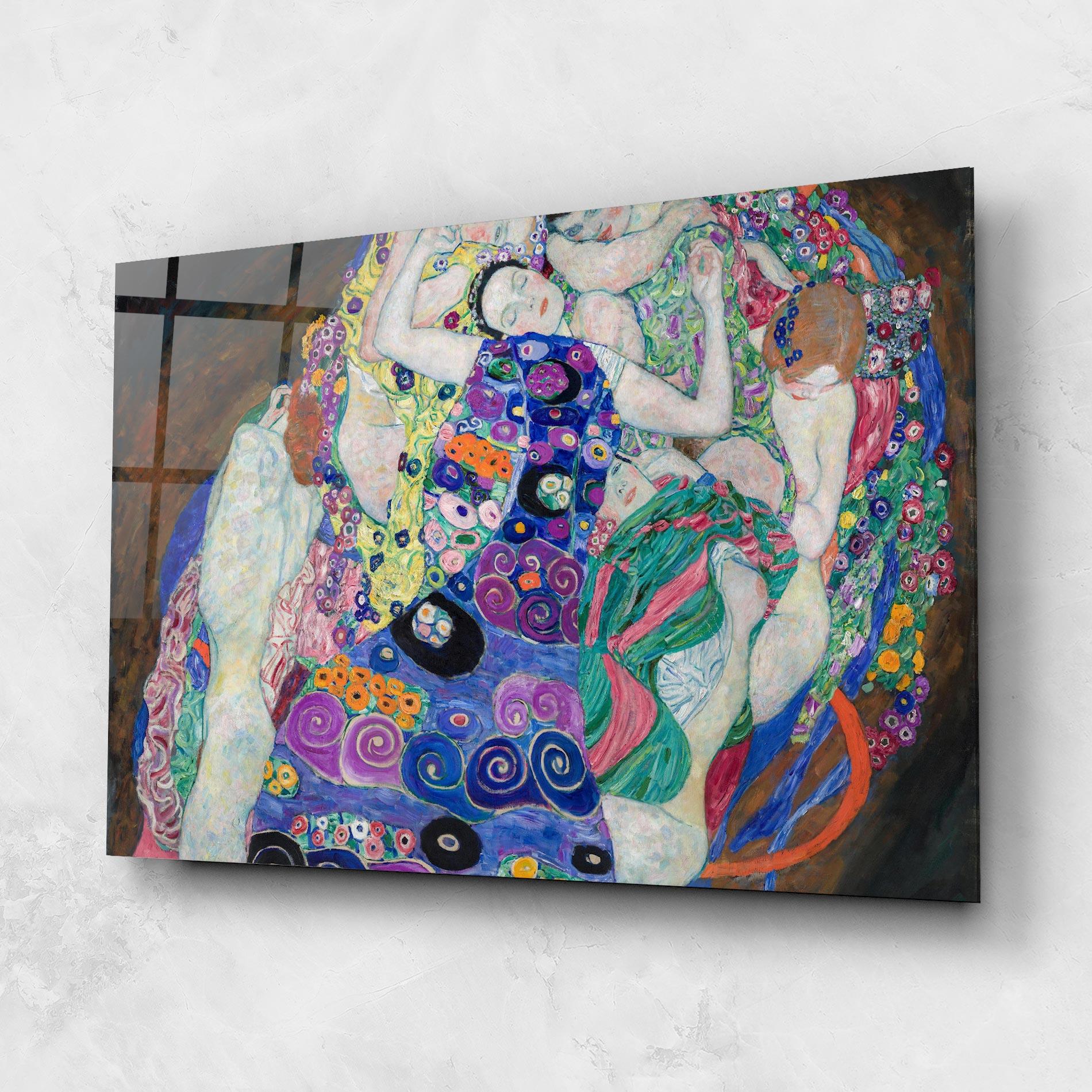 Стъклена картина Klimt Die Jungfrau mockup 1