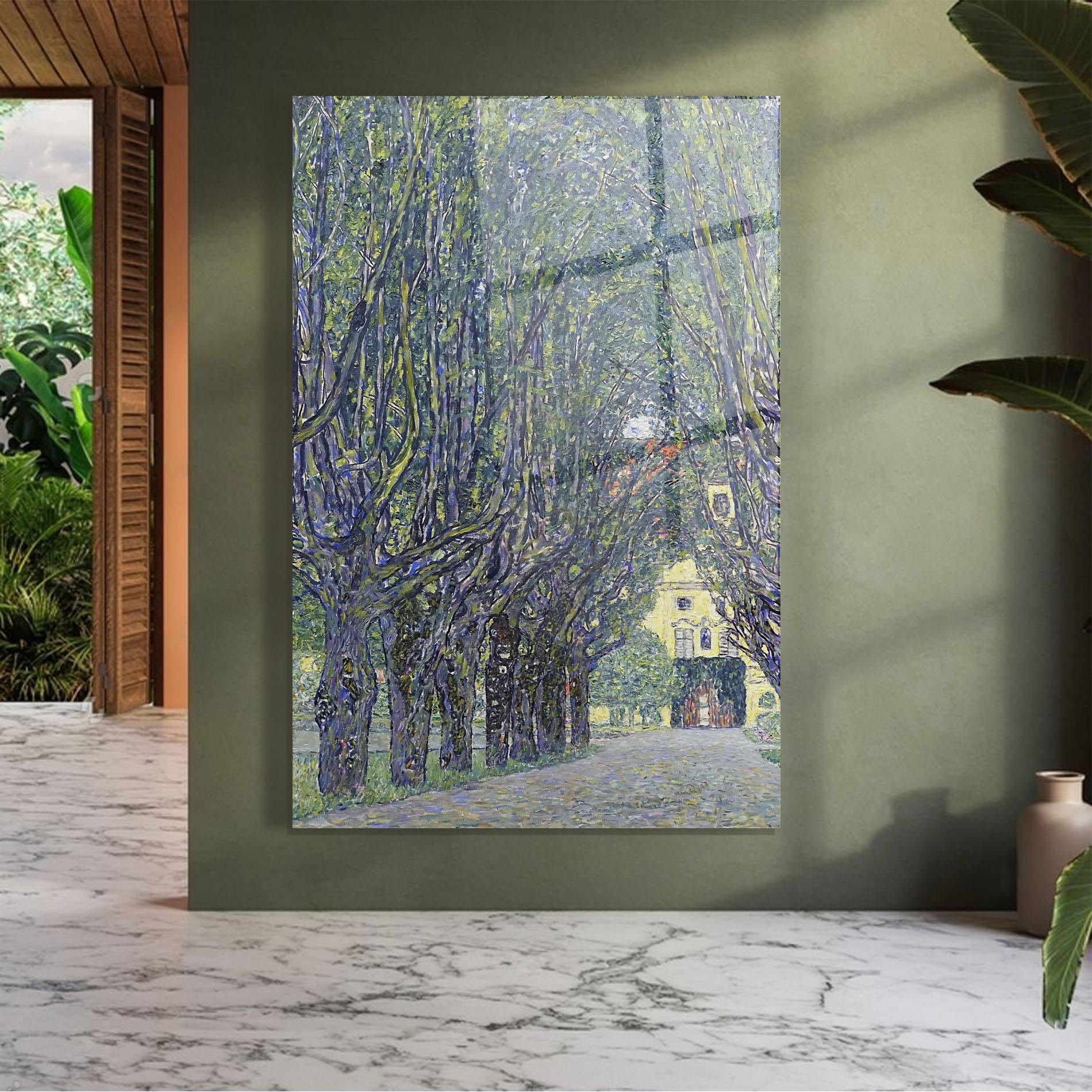 Стъклена картина Allee At Schloss Kammer mockup 7