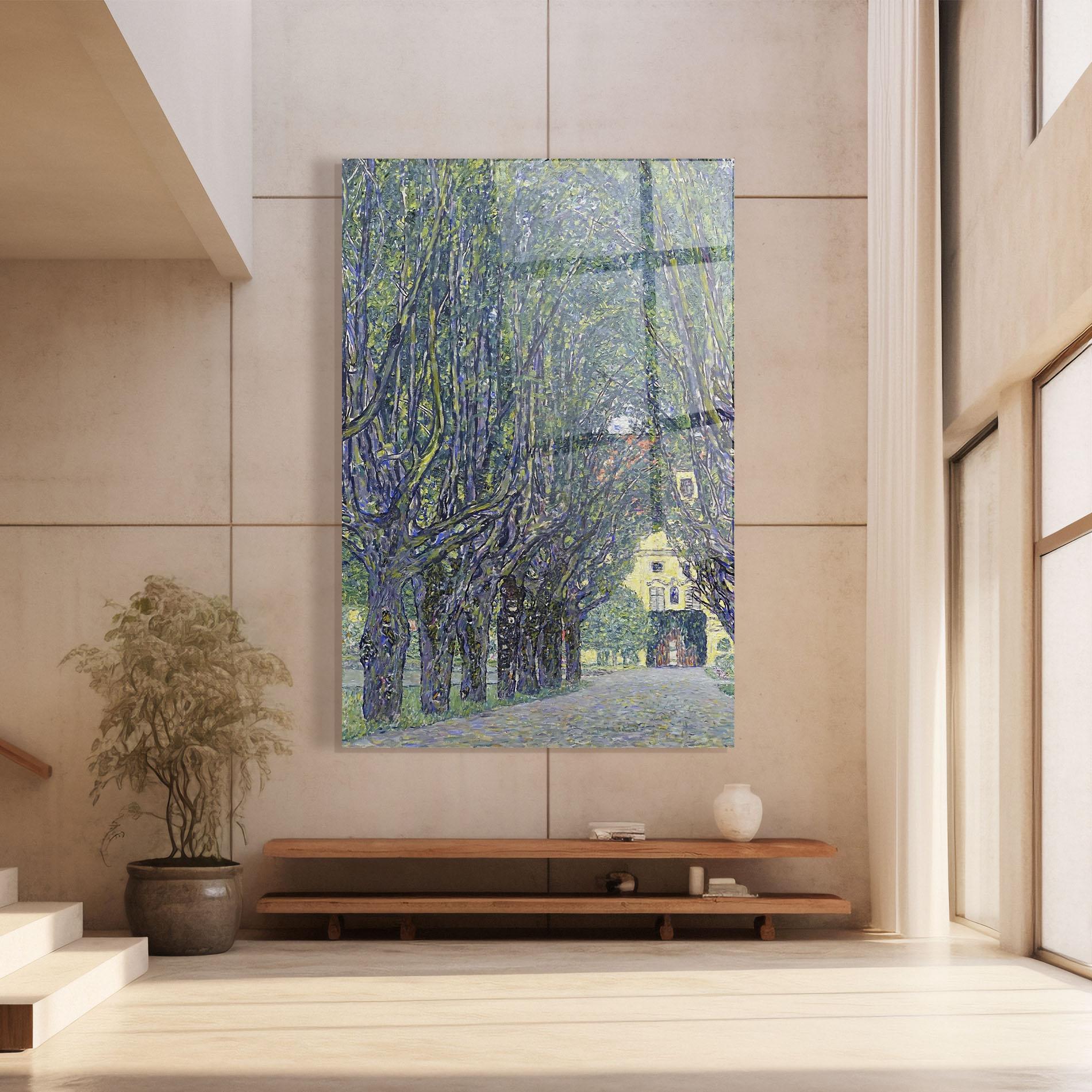 Стъклена картина Allee At Schloss Kammer mockup 8