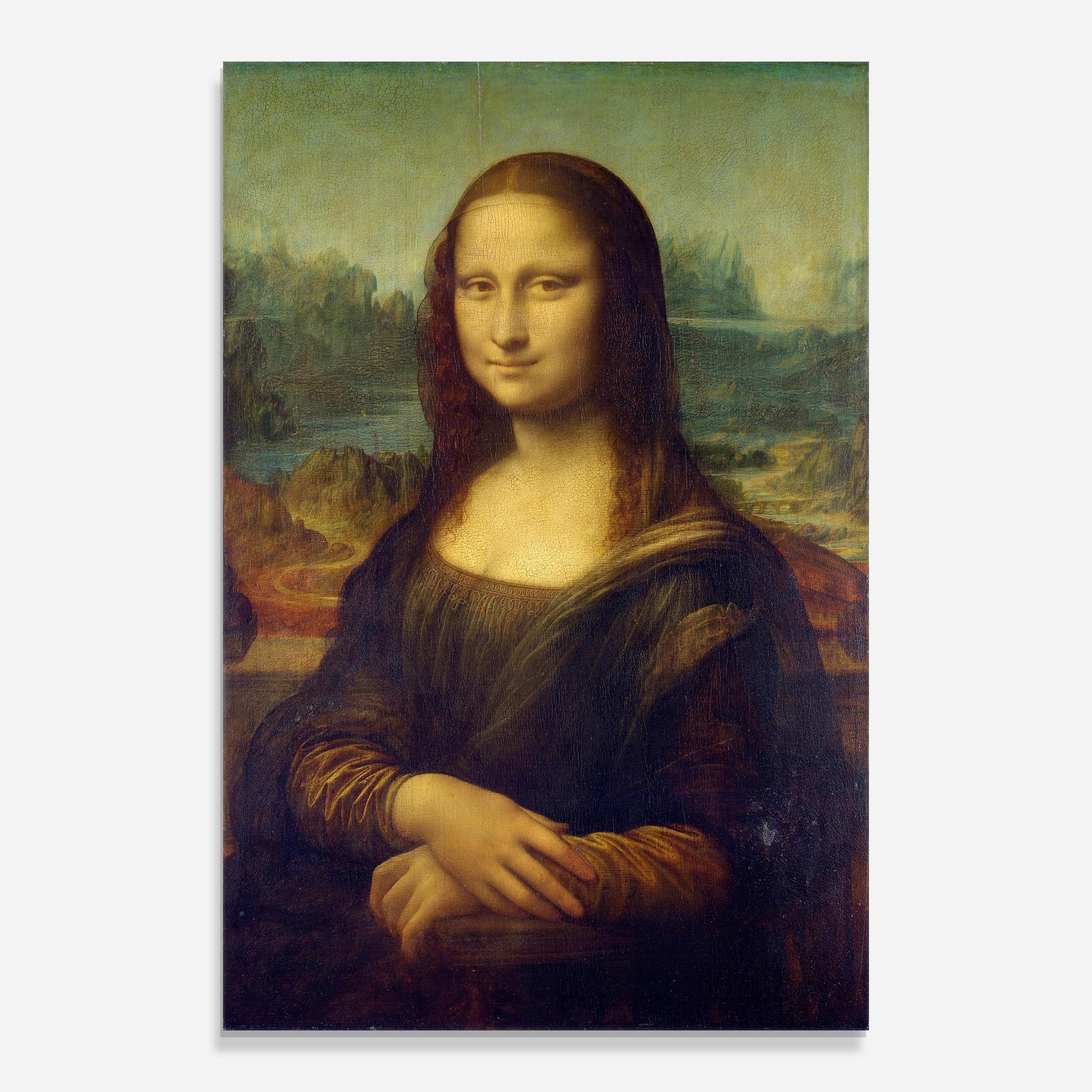 Стъклена картина Gioconda By Leonardo Da Vinci mockup 0
