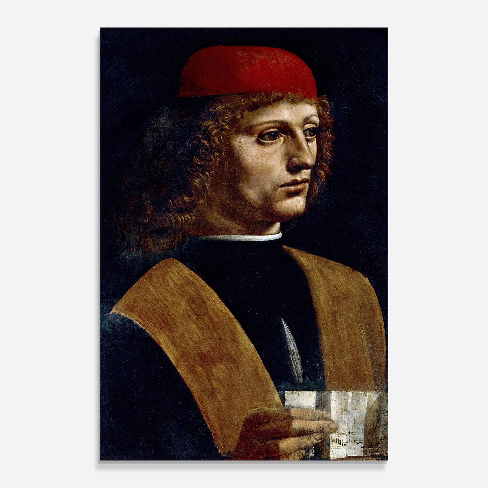 Leonardo Da Vinci's The Portrait Of A Musician mockup 0