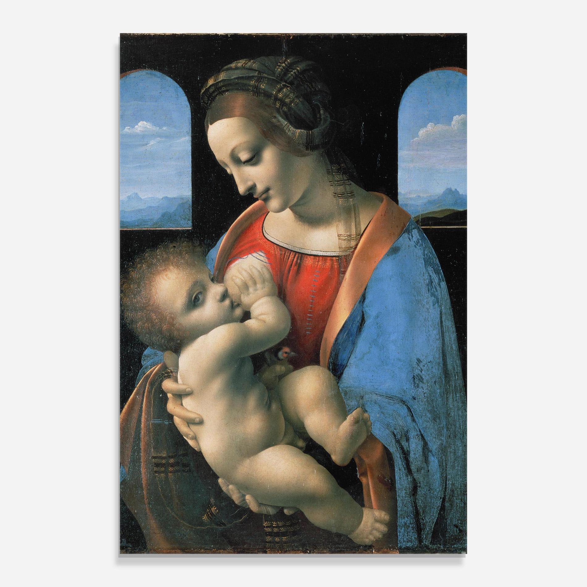 Стъклена картина Leonardo Da Vinci Attributed Madonna Litta mockup 0