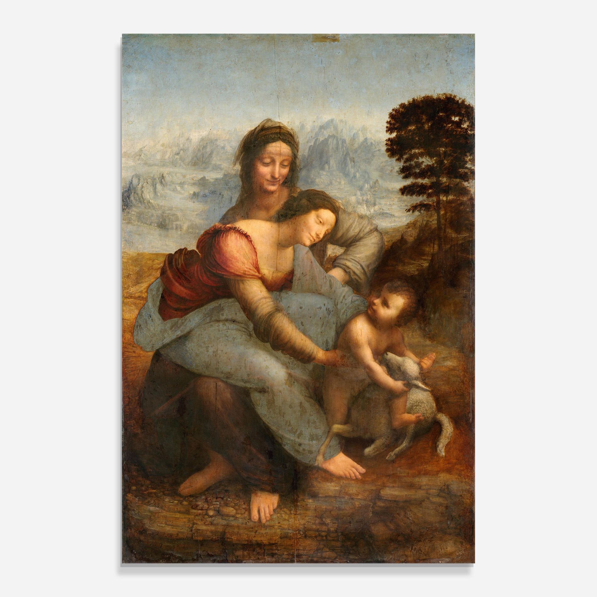 Leonardo Da Vinci Virgin And Child With St Anne mockup 0