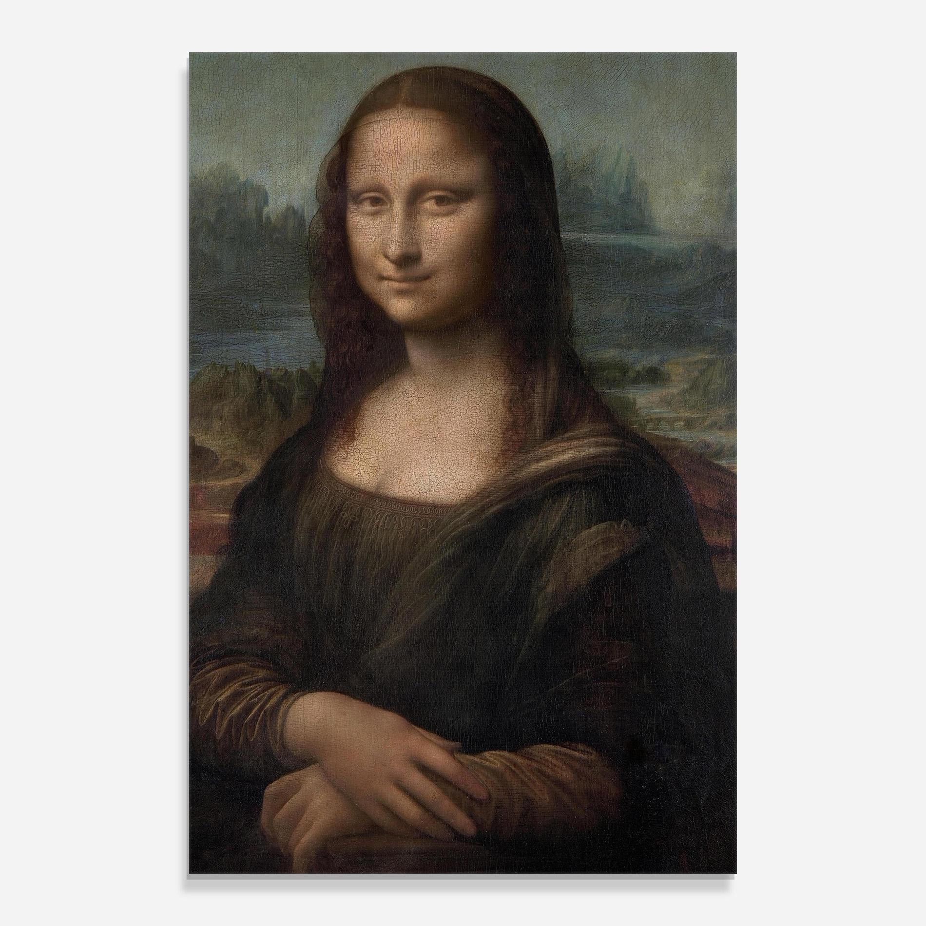 Стъклена картина Mona Lisa By Leonardo Da Vinci mockup 0