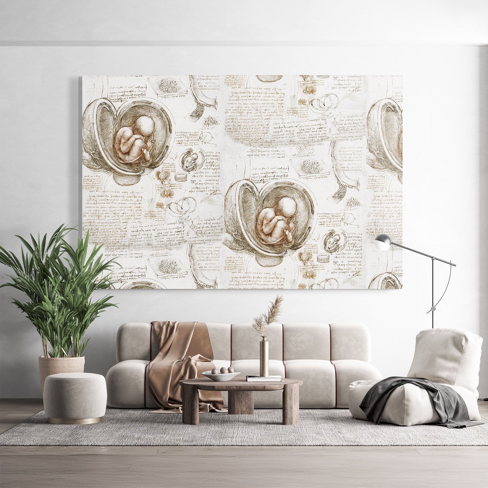 Leonardo Studies Of The Foetus mockup 9