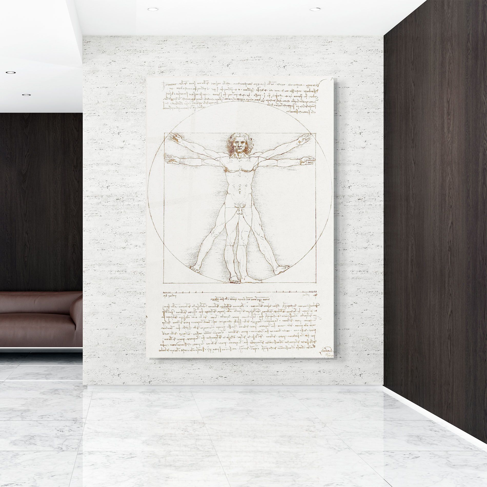 Leonardo Da Vinci's Vitruvian Man mockup 9
