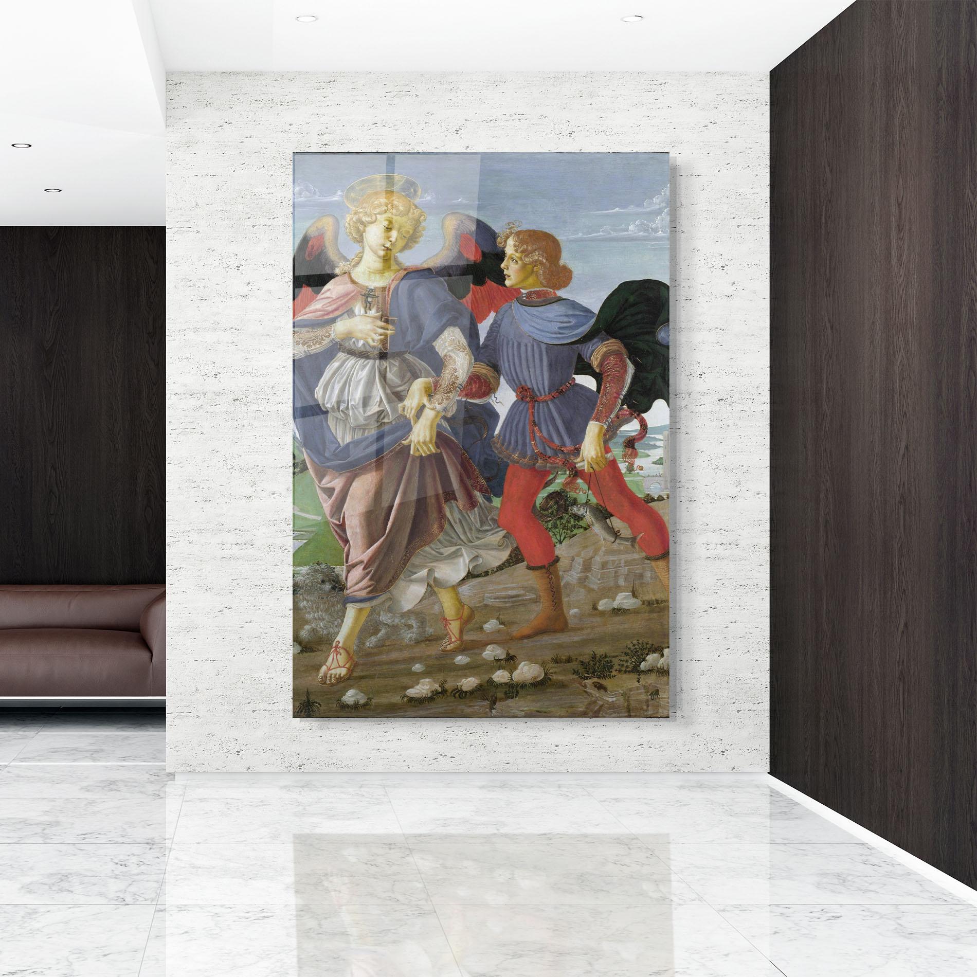 Стъклена картина Tobias And The Angel mockup 9