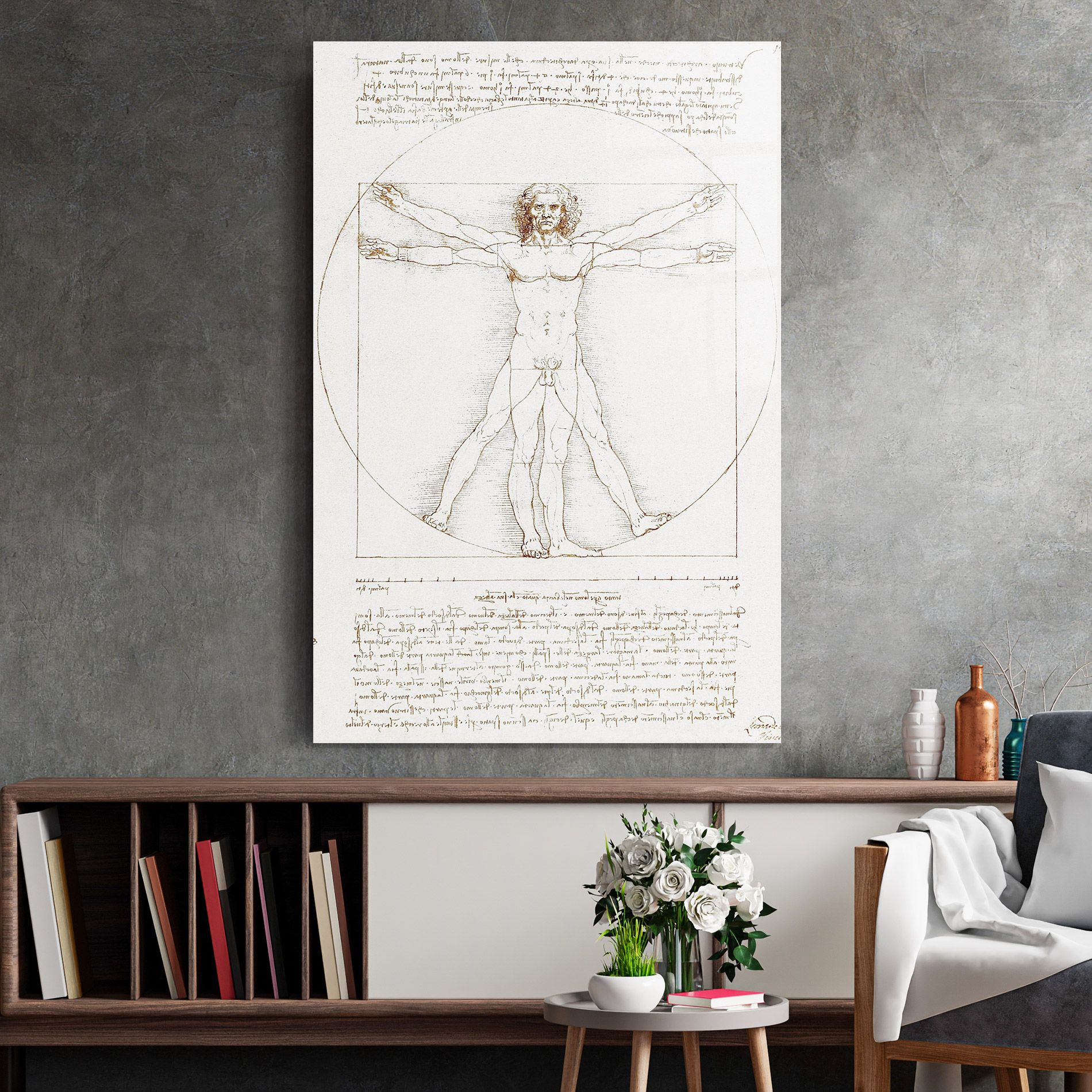 Leonardo Da Vinci's Vitruvian Man mockup 2