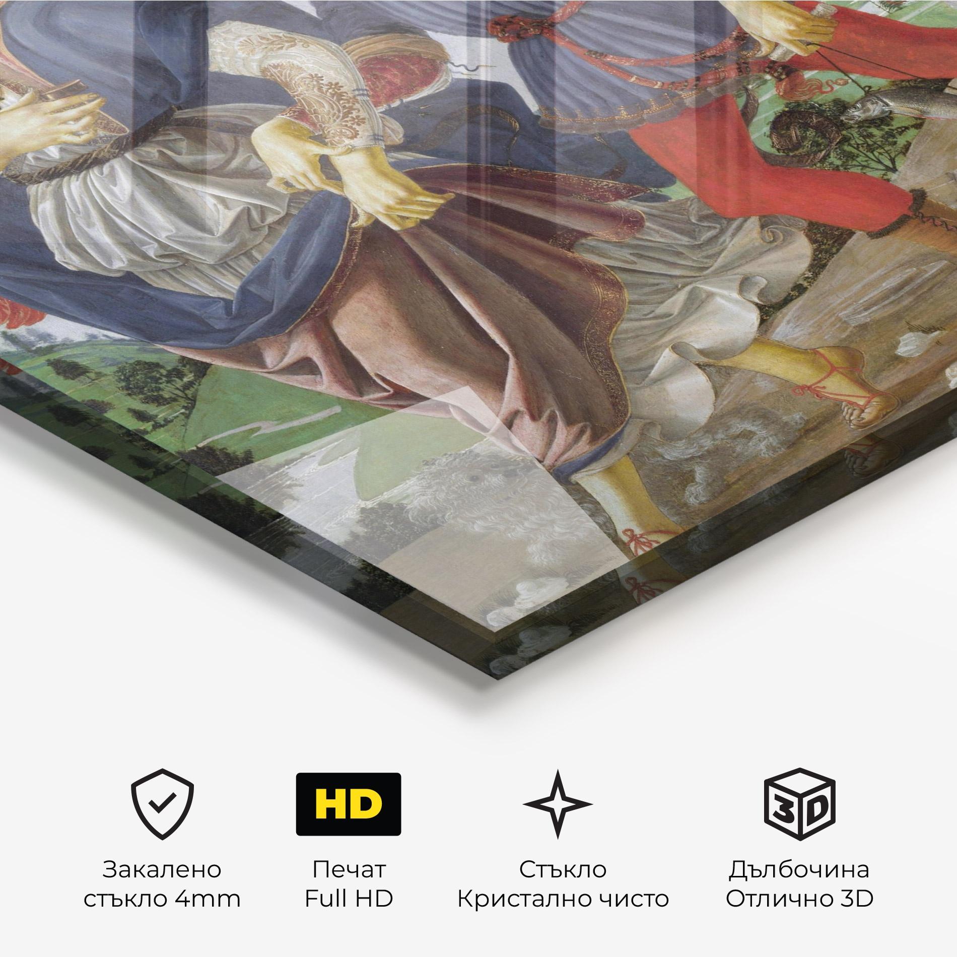 Стъклена картина Tobias And The Angel mockup 3