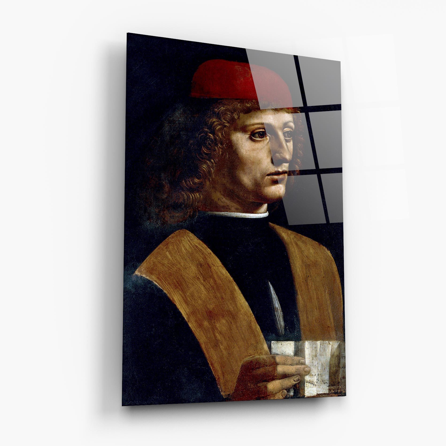 Leonardo Da Vinci's The Portrait Of A Musician mockup 6