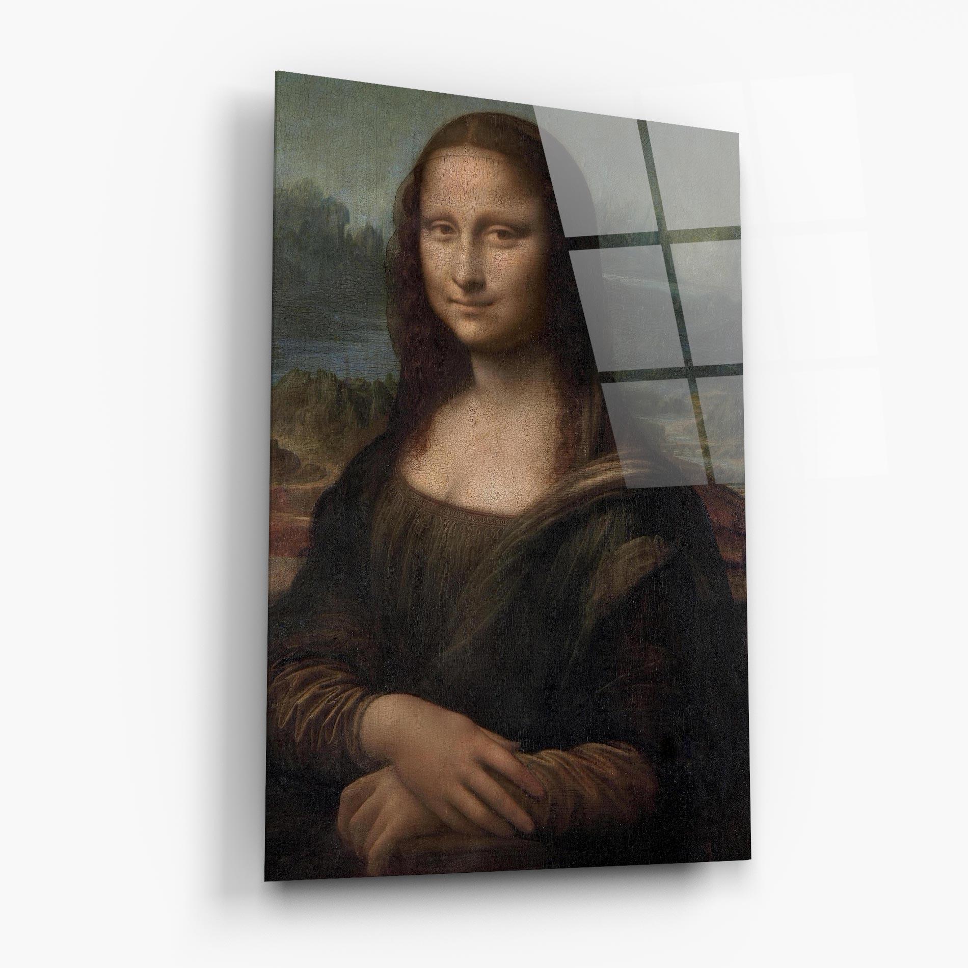Стъклена картина Mona Lisa By Leonardo Da Vinci mockup 6