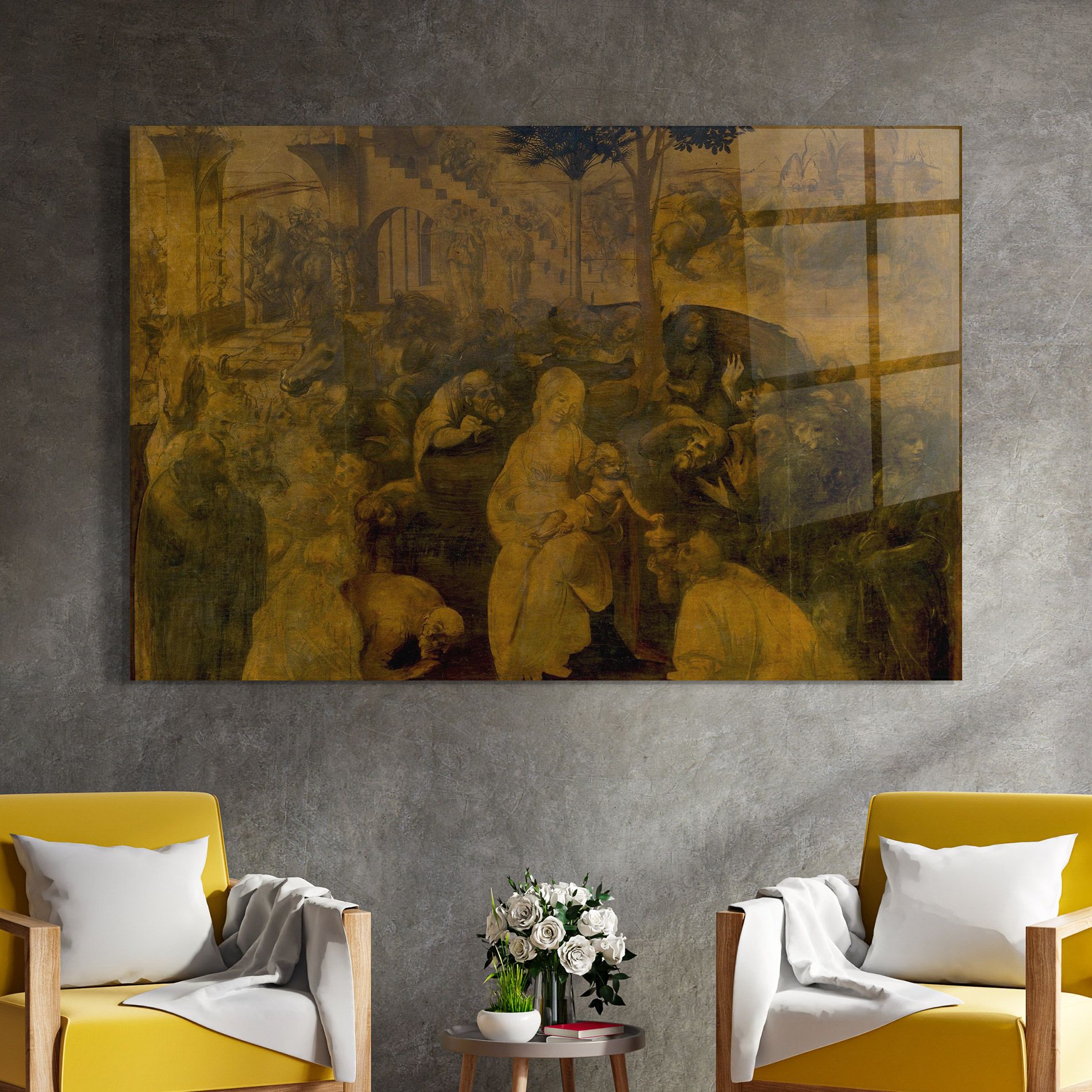 Leonardo Da Vinci Adorazione Dei Magi mockup 4