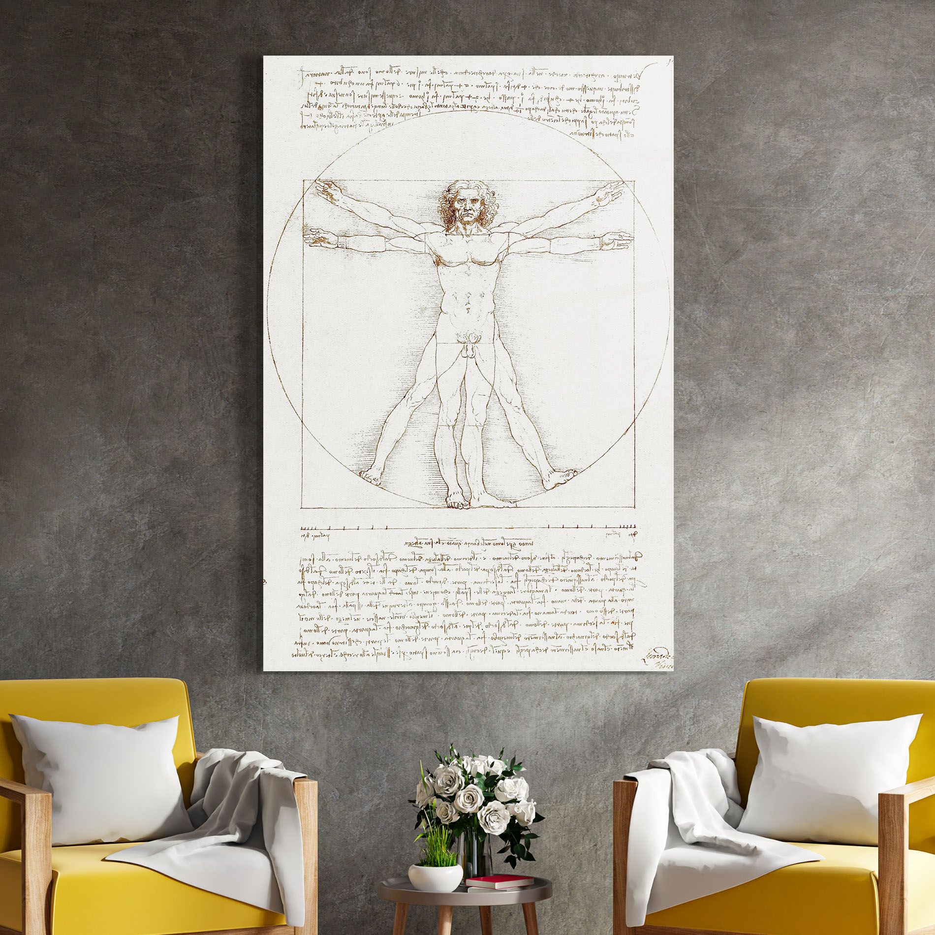 Leonardo Da Vinci's Vitruvian Man mockup 4