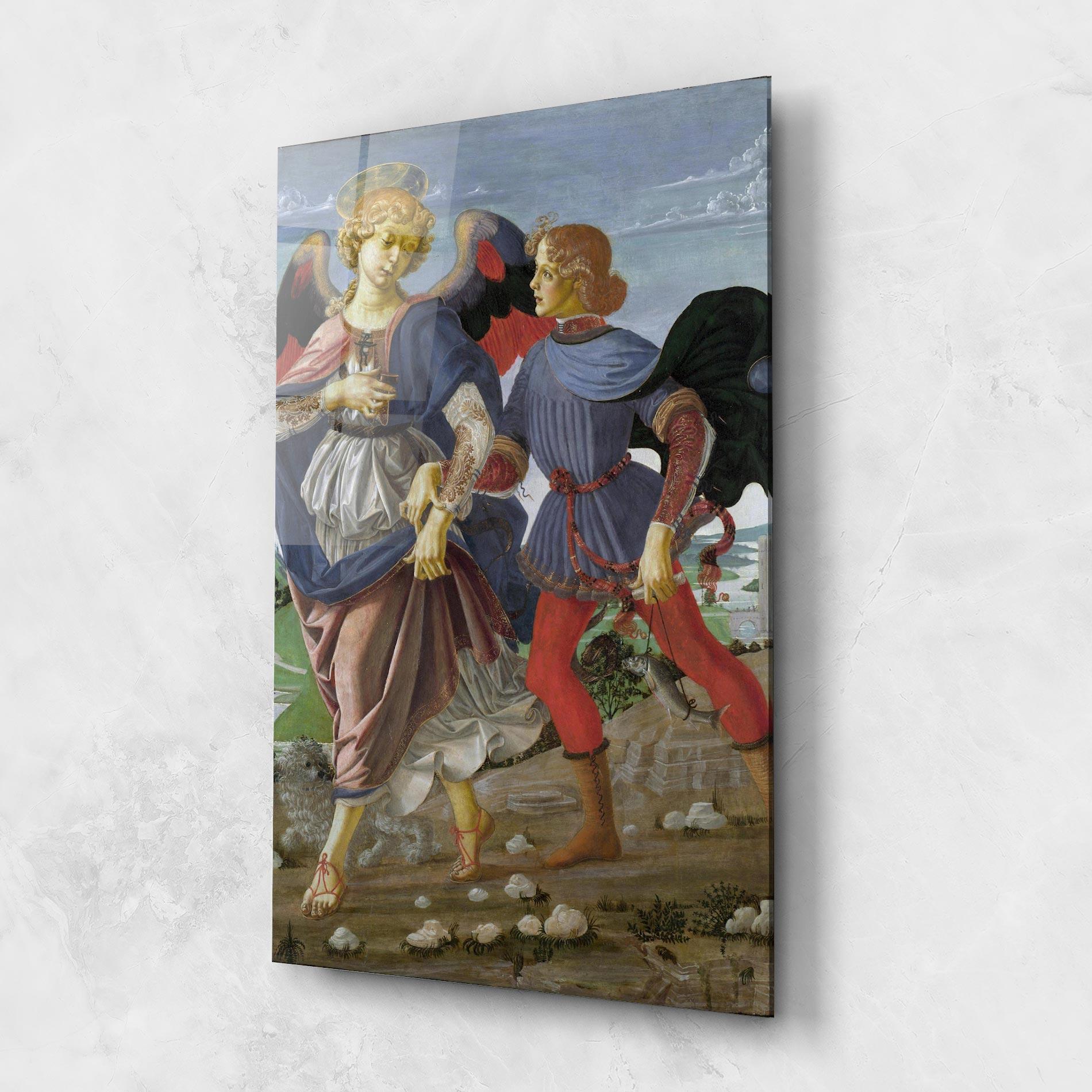 Стъклена картина Tobias And The Angel mockup 1