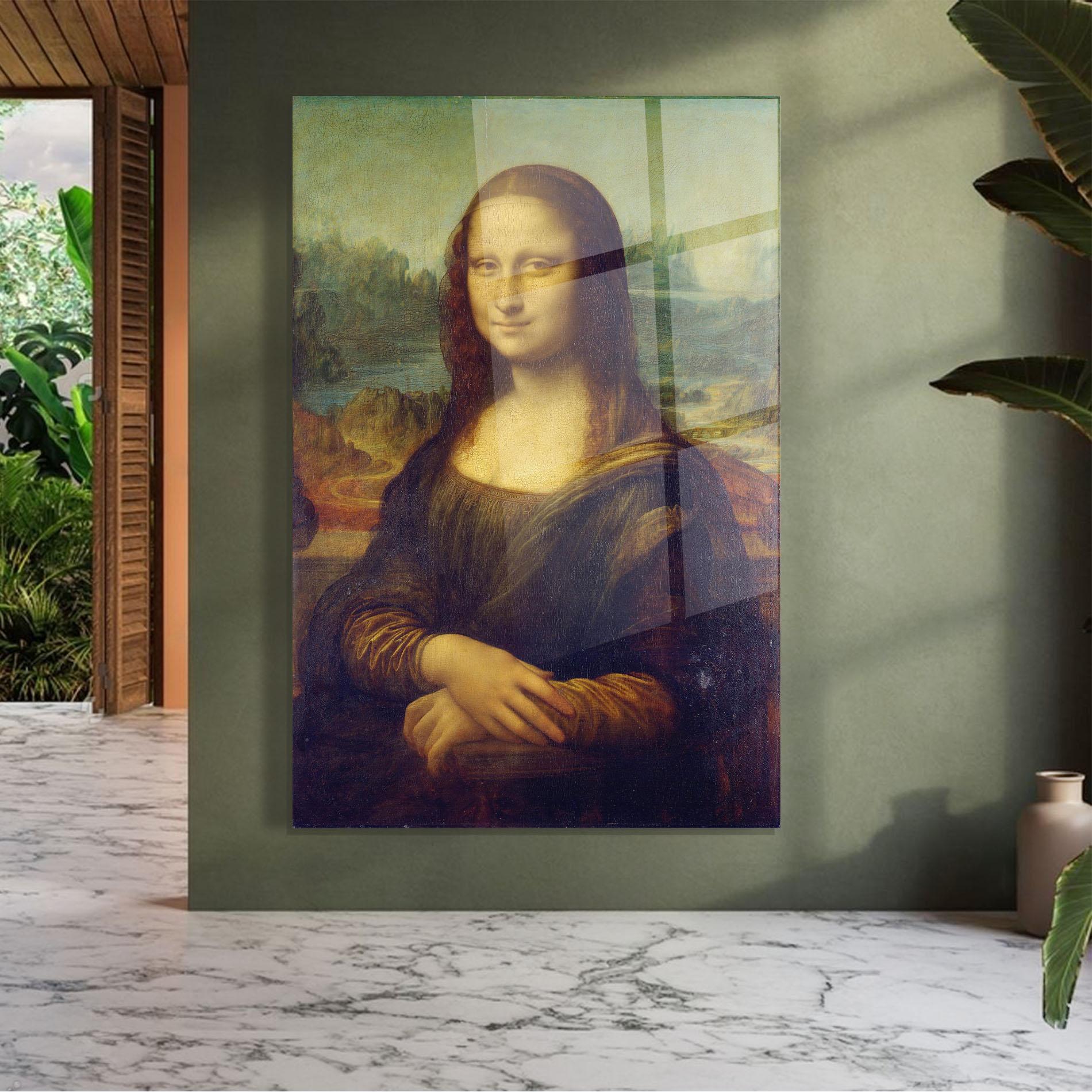 Стъклена картина Gioconda By Leonardo Da Vinci mockup 7