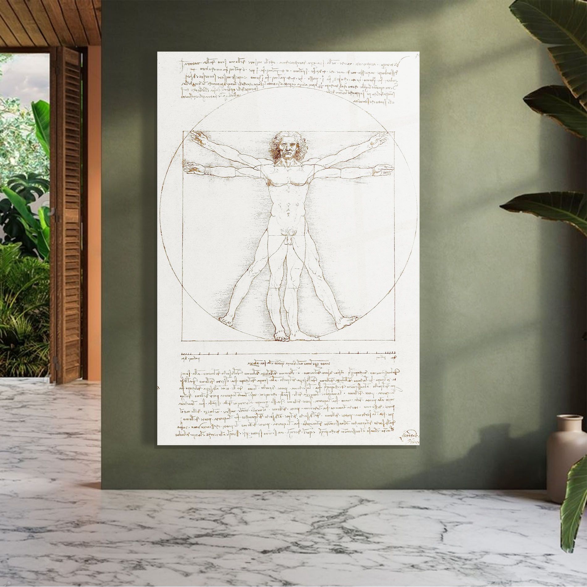 Leonardo Da Vinci's Vitruvian Man mockup 7