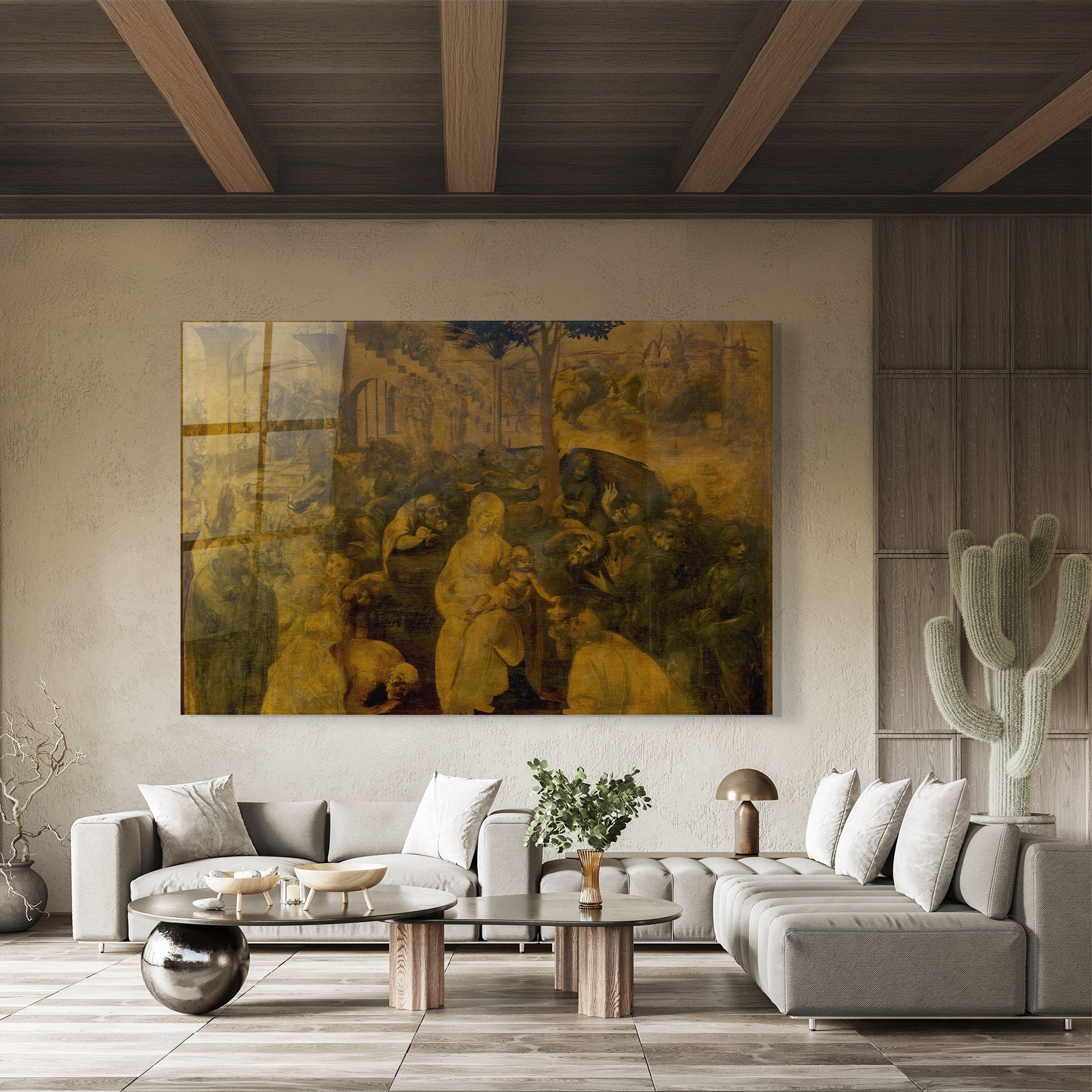 Leonardo Da Vinci Adorazione Dei Magi mockup 8