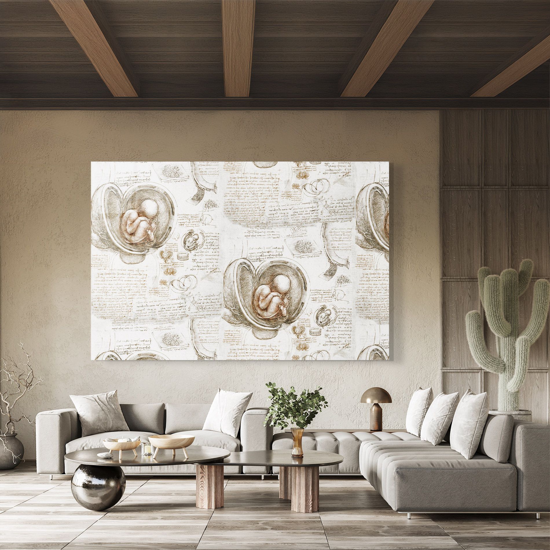 Leonardo Studies Of The Foetus mockup 8