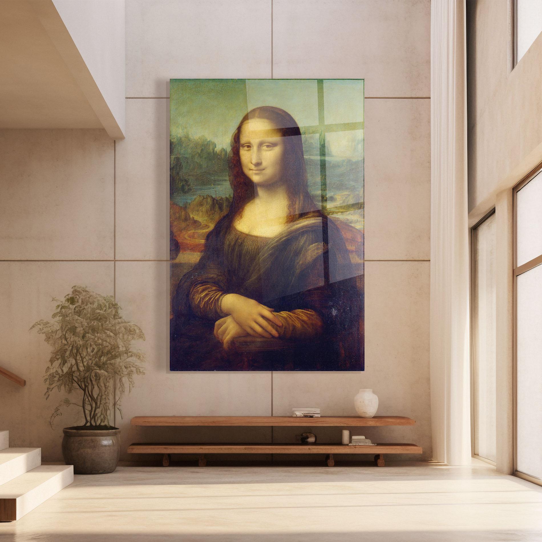 Стъклена картина Gioconda By Leonardo Da Vinci mockup 8
