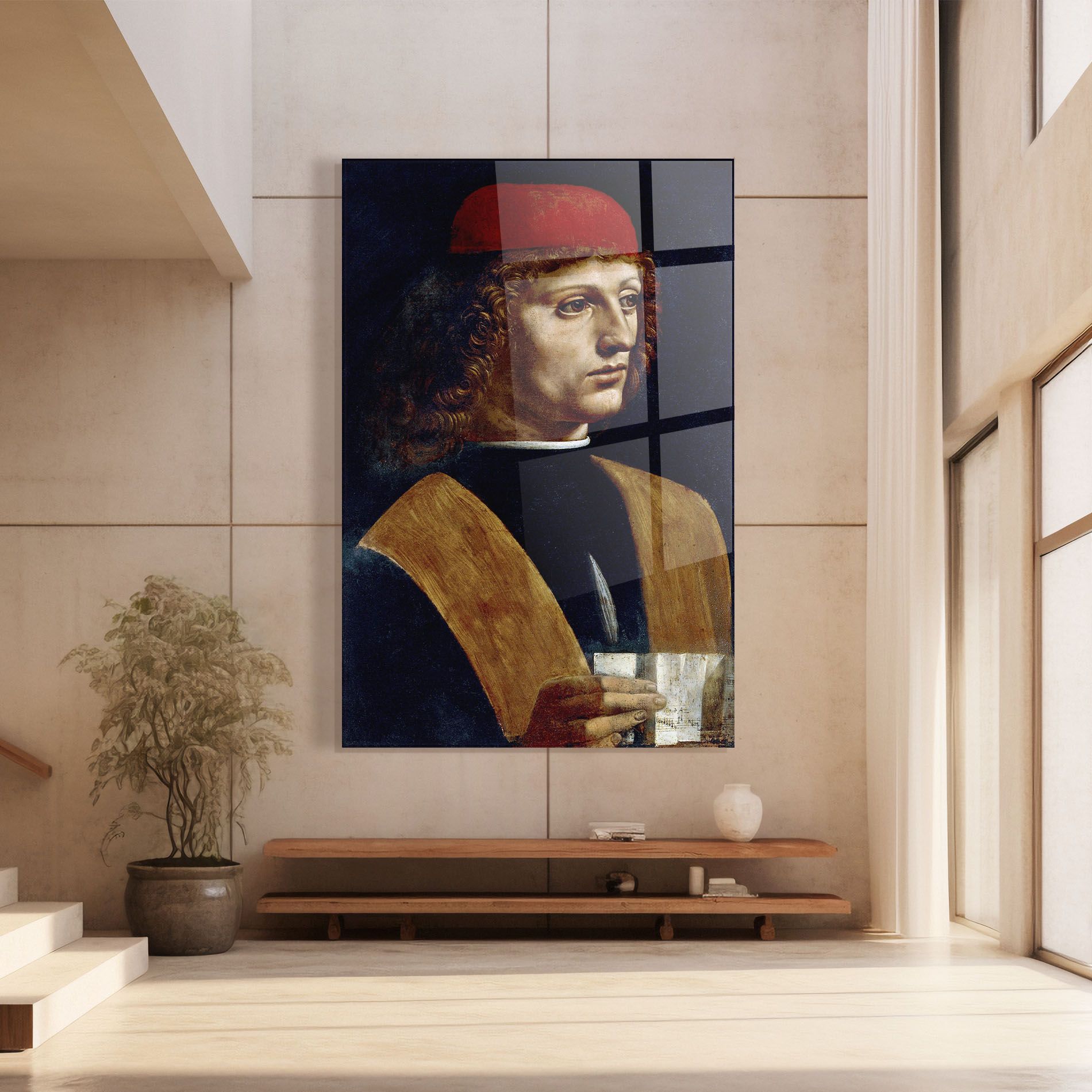 Leonardo Da Vinci's The Portrait Of A Musician mockup 8