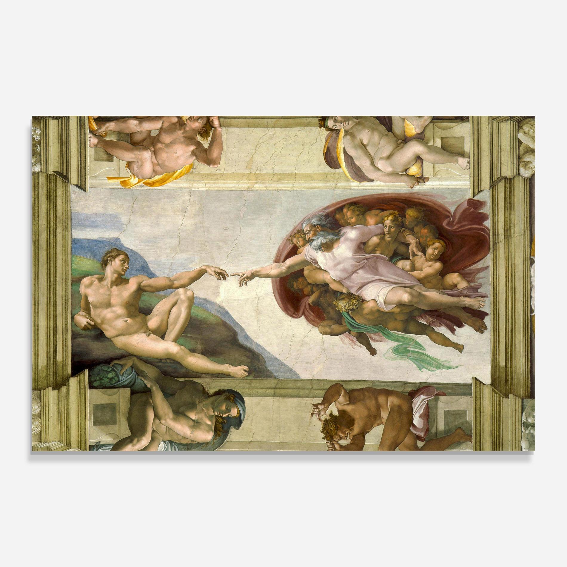 Стъклена картина Creacion De Adam mockup 0