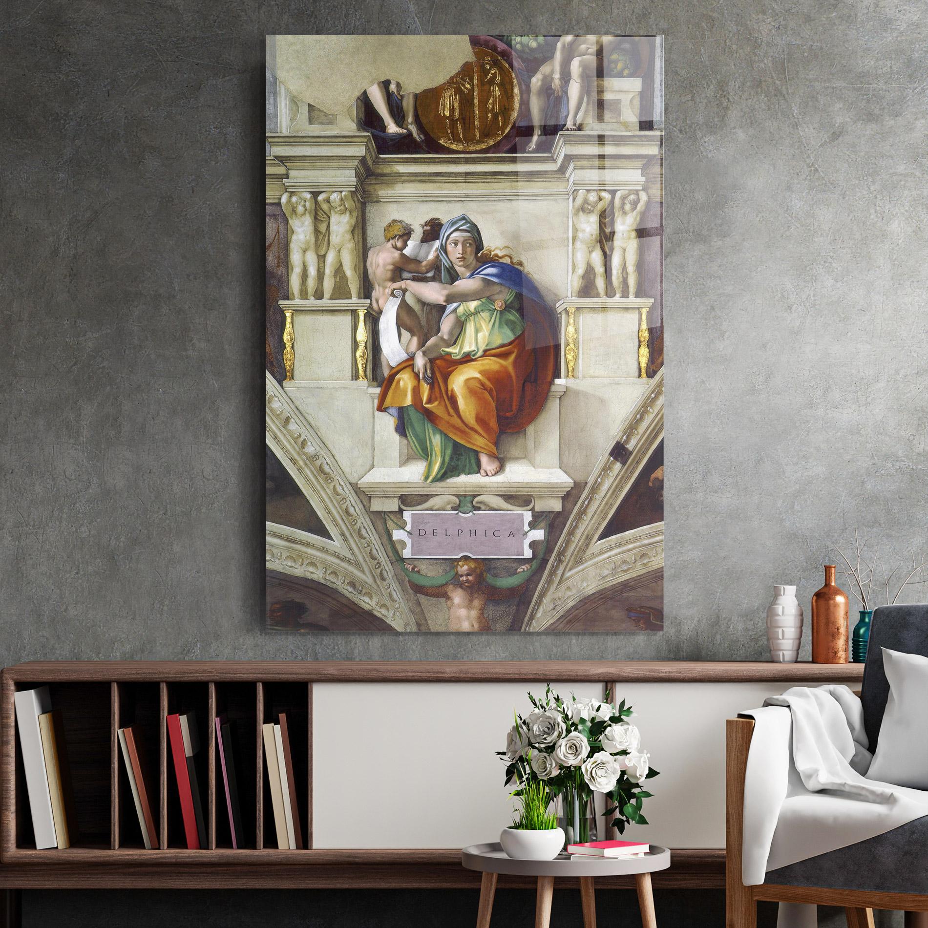 Стъклена картина Delphic Sibyl mockup 2