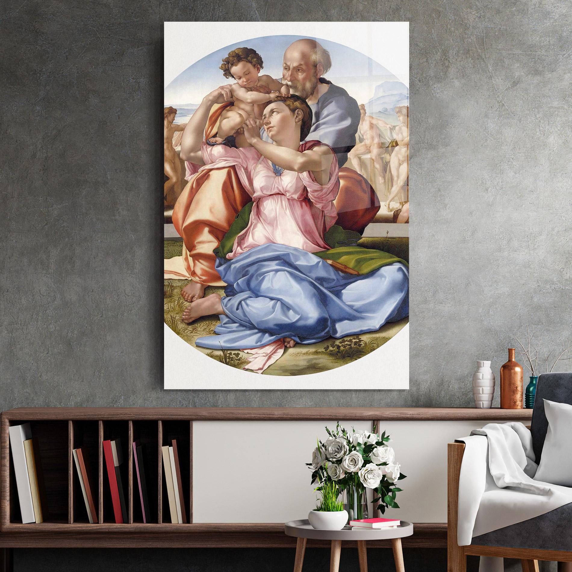 Стъклена картина Doni Tondo mockup 2