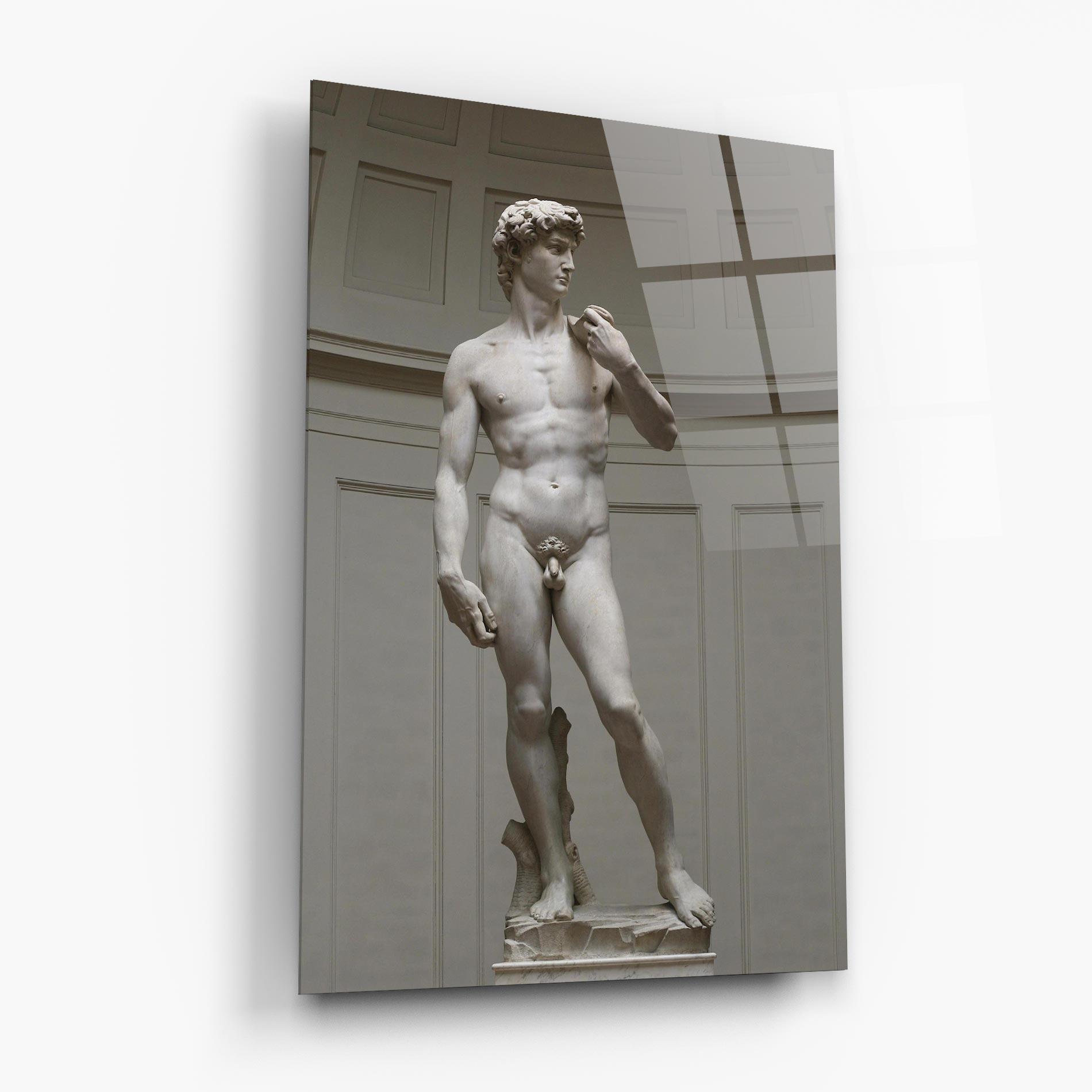 Стъклена картина Michelangelo Statue mockup 6