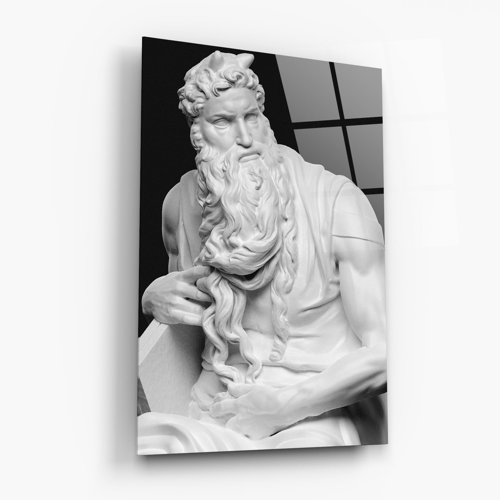 Стъклена картина Moses Statue mockup 6