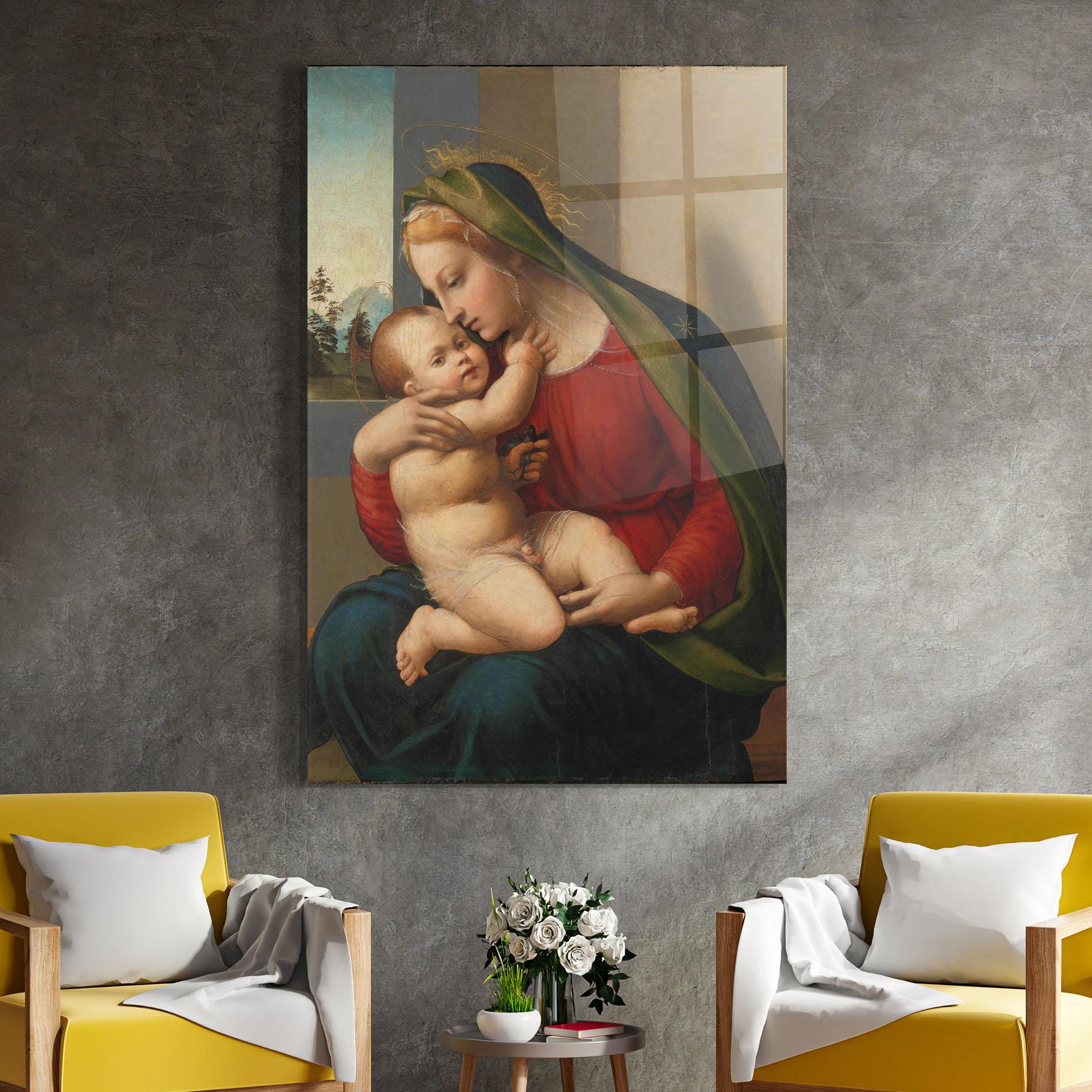 Стъклена картина Madonna And Child mockup 4